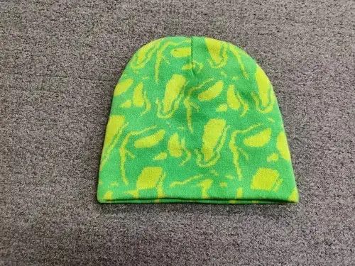 Other Scream Graphic No Cuff Beanie Hat Green Size ONE SIZE - 3 Thumbnail