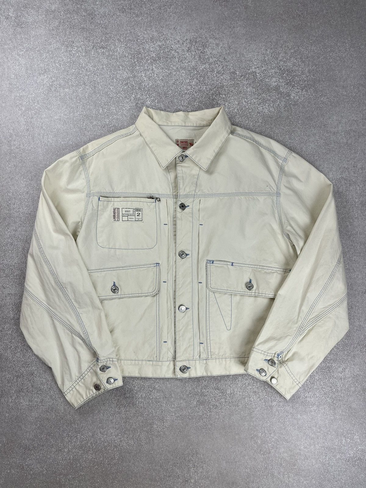Diesel × Vintage Vintage Diesel DMB Work Wear Trucker Jacket Size US L / EU 52-54 / 3 - 19 Thumbnail