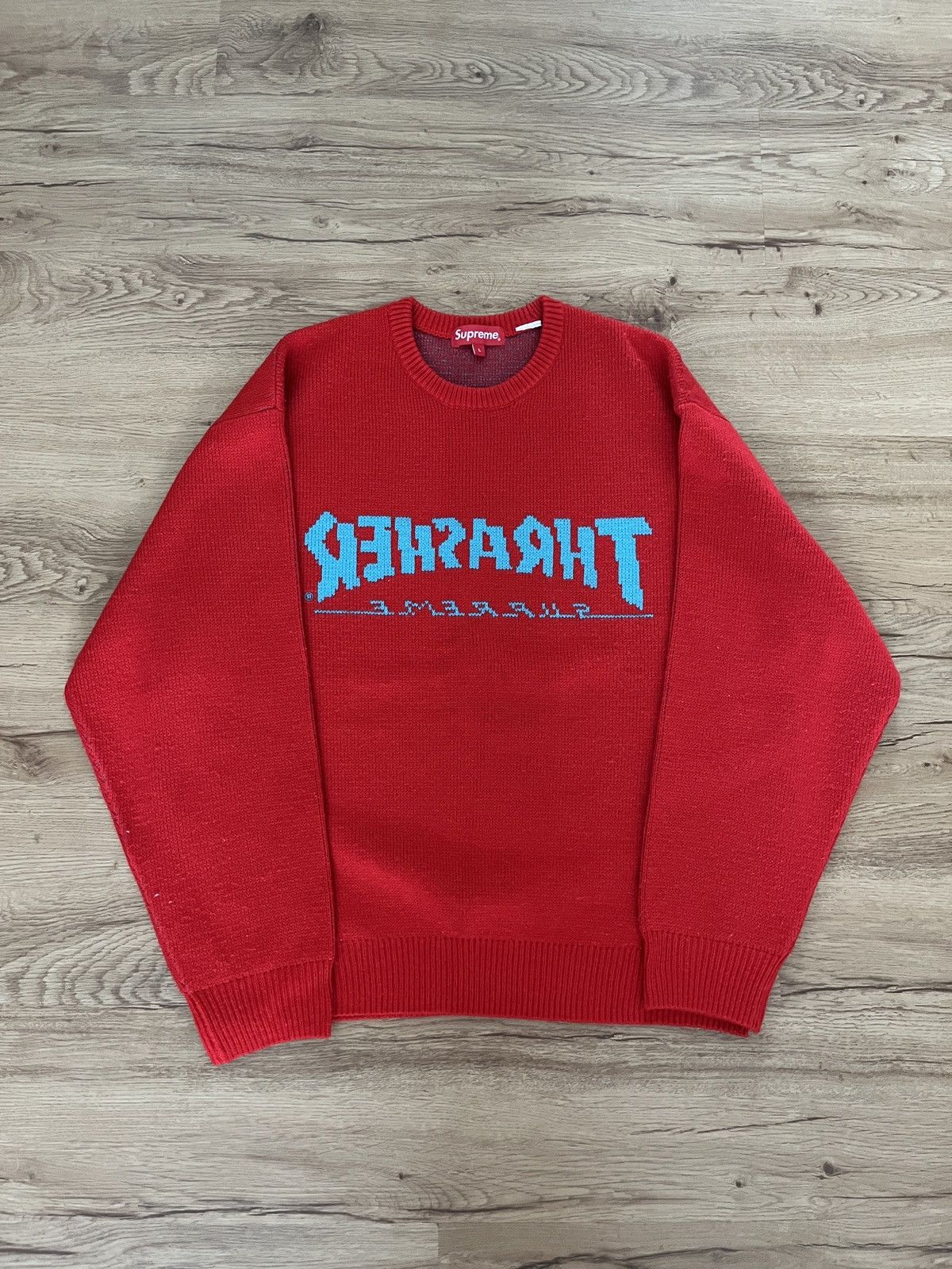 Supreme × Thrasher Supreme X Thrasher Knit Sweater Size US L / EU 52-54 / 3 - 1 Thumbnail