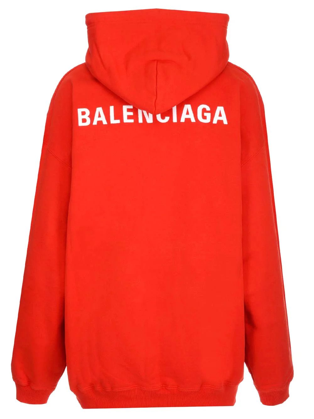 Balenciaga o1y0625 Logo Hoodie in Tomato Red Size S / US 4 / IT 40 - 2 Thumbnail