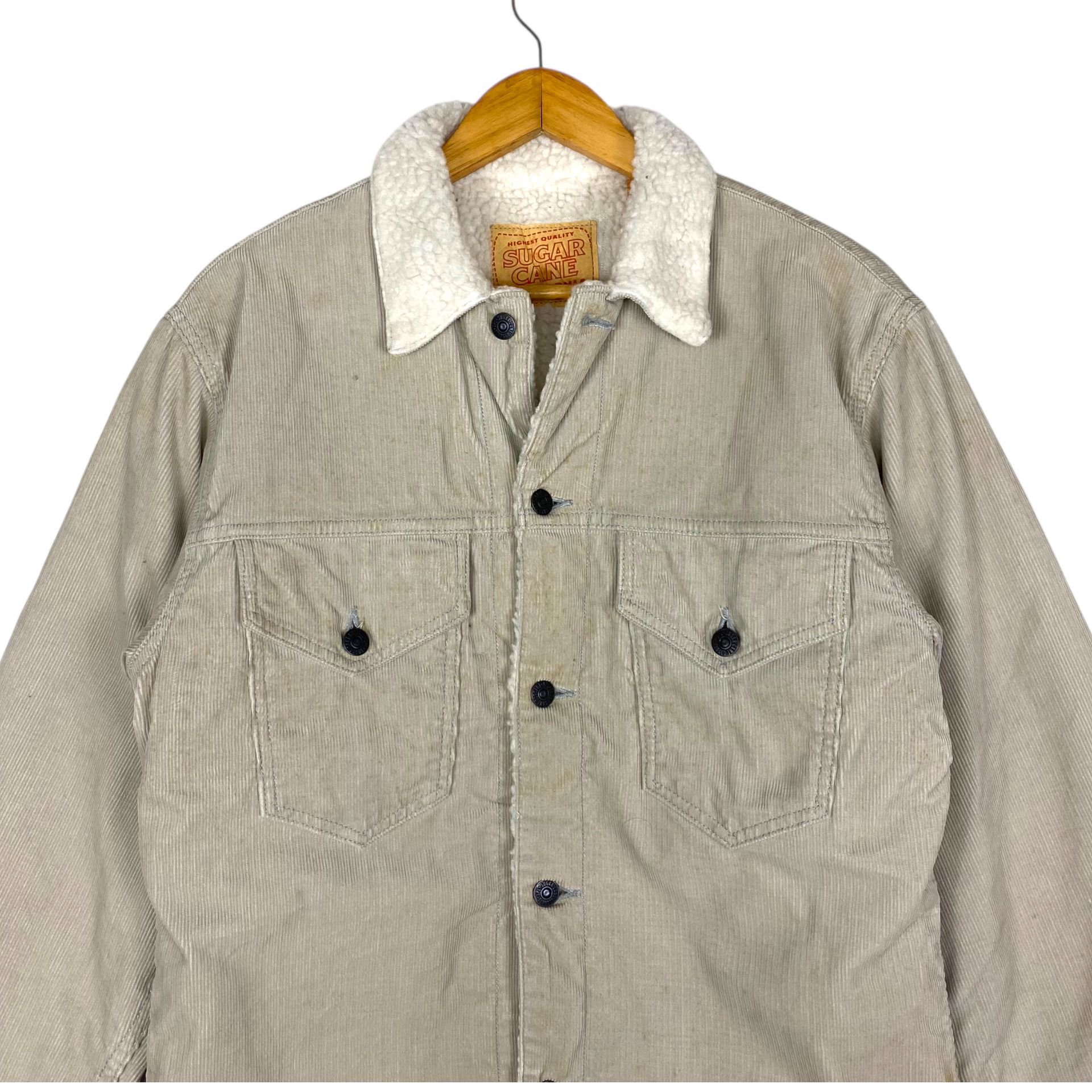 Sugar Cane 💥 SUGAR CANES WESTERN SHERPA TRUCKER JACKET Size US M / EU 48-50 / 2 - 4 Thumbnail