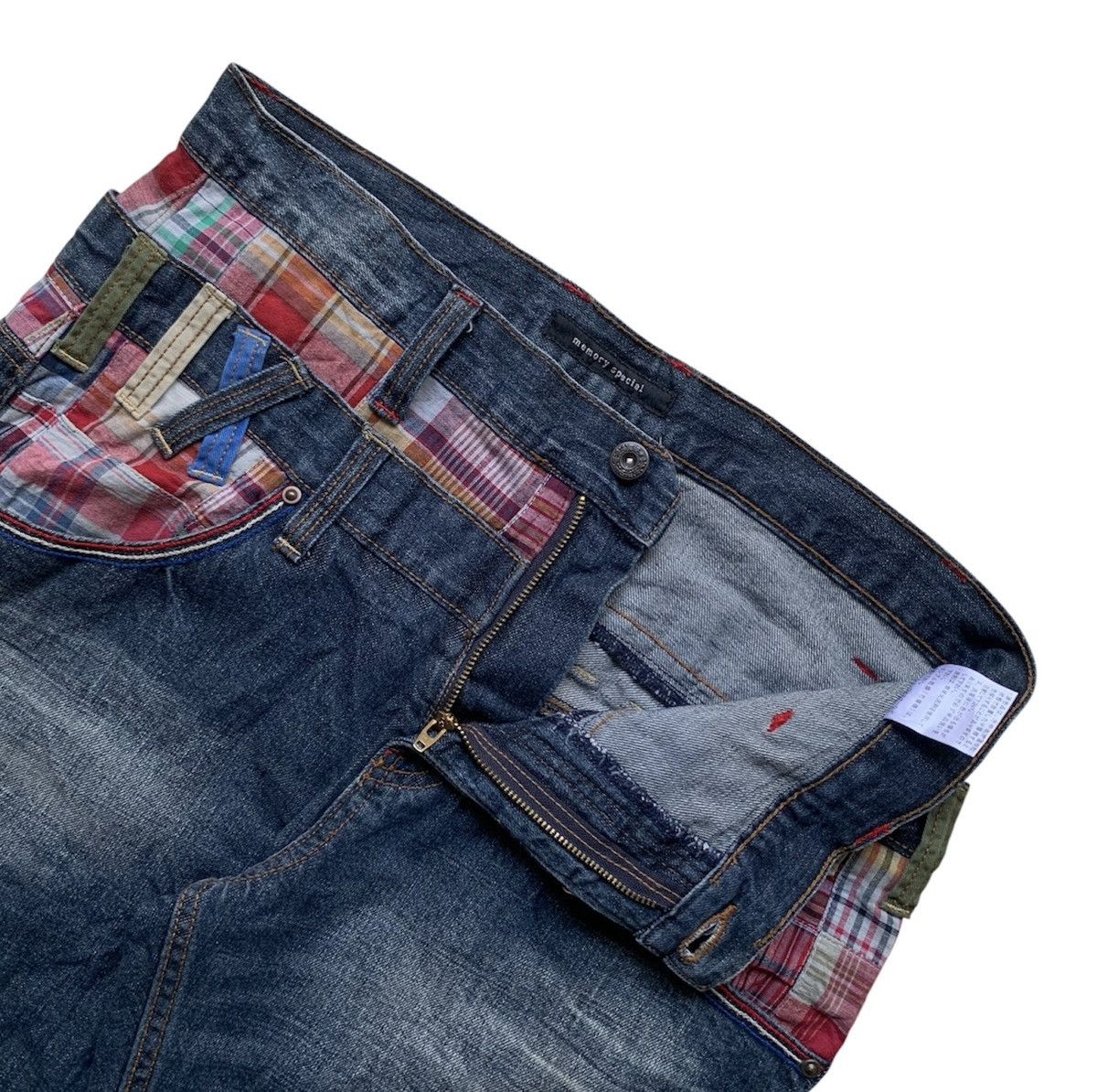 If Six Was Nine Memory special japan double waist with madras plaid trim Size US 33 - 5 Thumbnail