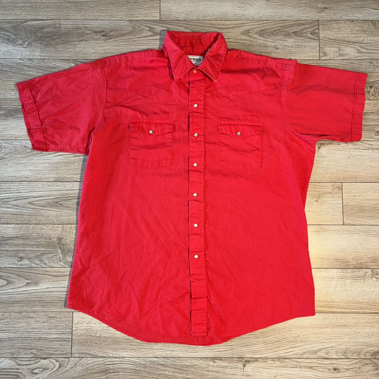 Other Red short sleeve pearl snap button up shirt Size US XL / EU 56 / 4 - 1 Thumbnail