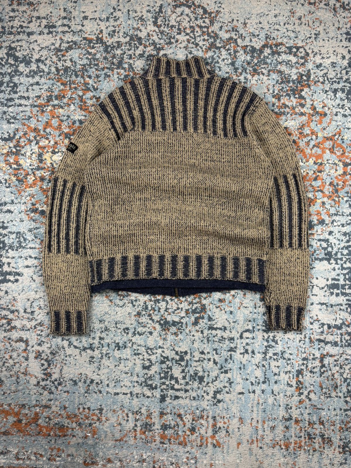 Schott × Vintage Vintage 90s Schott NYC military gear heavy zip knit sweater Size US L / EU 52-54 / 3 - 2 Thumbnail
