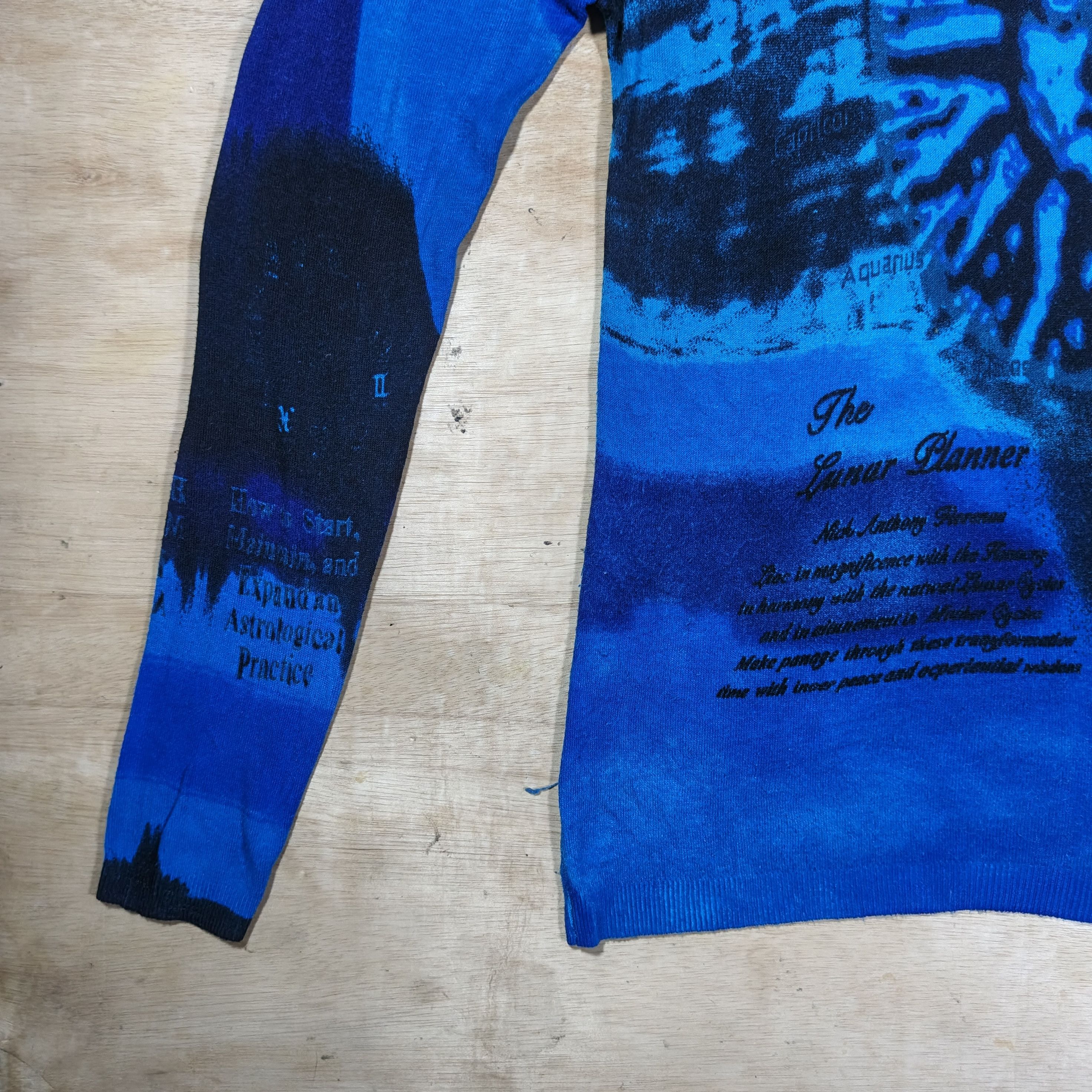 Other 2000's ST.Christopher Graphic Zodiac Sun&Moon Print Knit Top Size US L / EU 52-54 / 3 - 4 Thumbnail
