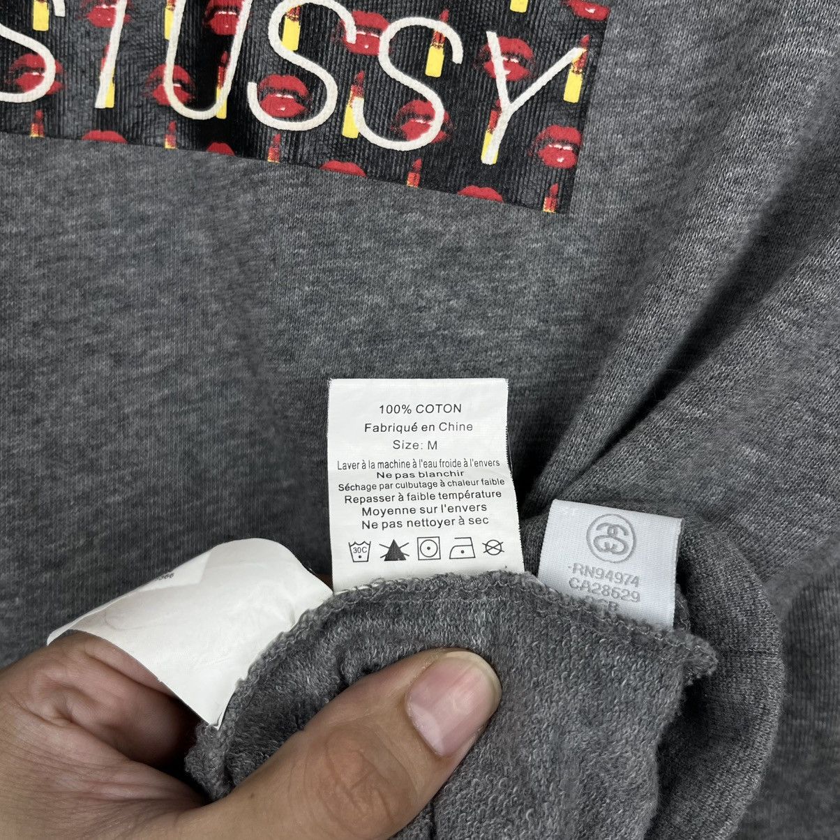 Stussy × Vintage Vintage Stussy Box Logo Sweatshirt Size US S / EU 44-46 / 1 - 6 Thumbnail