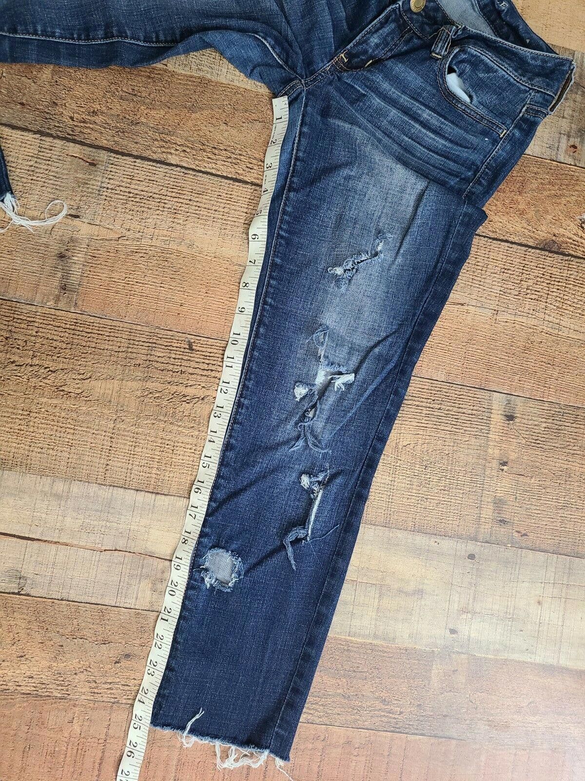 Designer American Eagle Jegging Super Stretch 4 Distressed Size 27" / US 4 / IT 40 - 7 Thumbnail