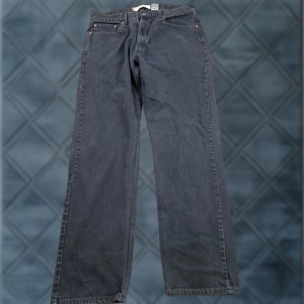Levi's VINTAGE Levi's 505 Jeans 38x34 Mens Black Regular Fit Straight Leg Cotton Denim Size US 38 / EU 54 - 1 Thumbnail