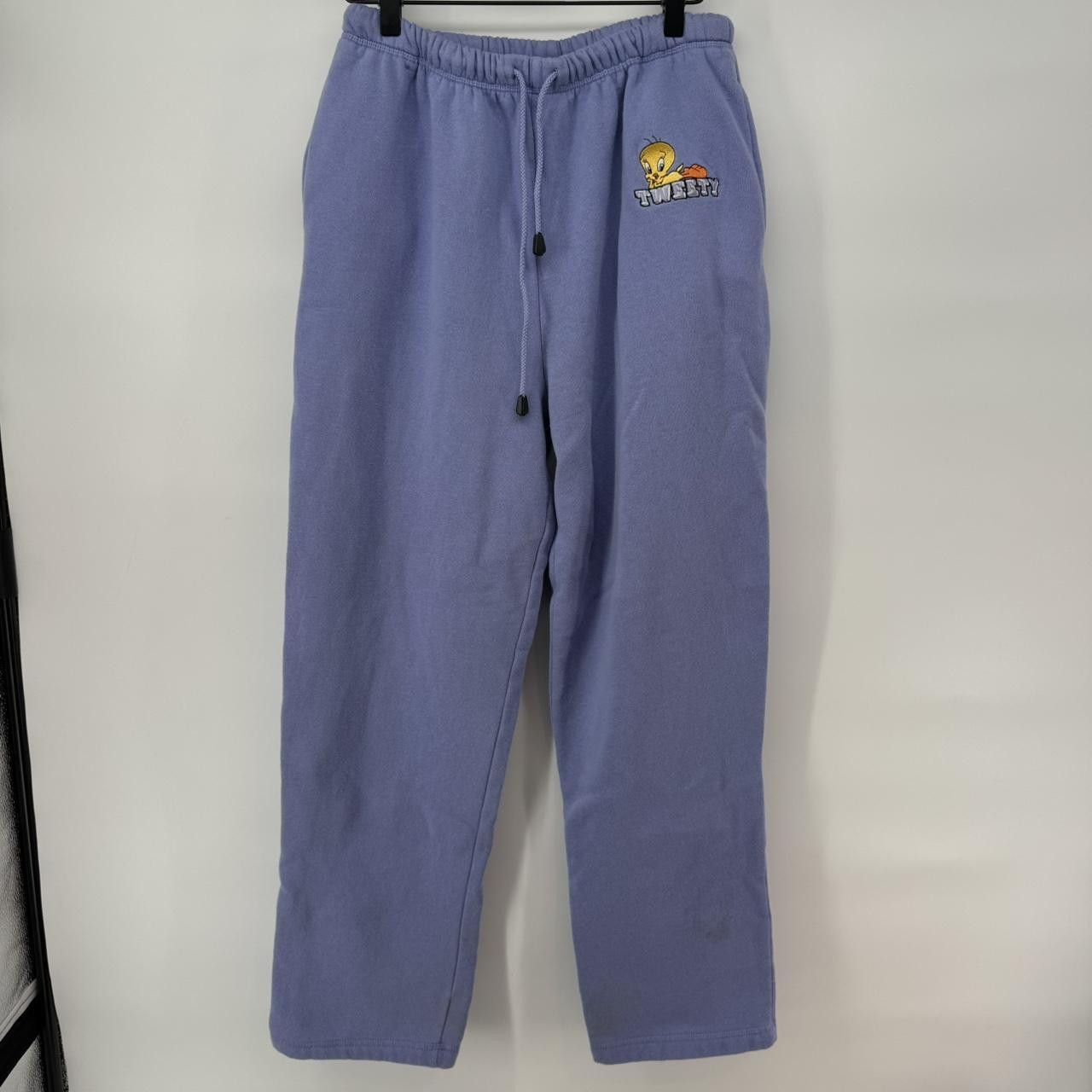 Other Vtg Warner Bros Tweety Sweatpants Purple Fleece Joggers Size US 32 / EU 48 - 1 Thumbnail