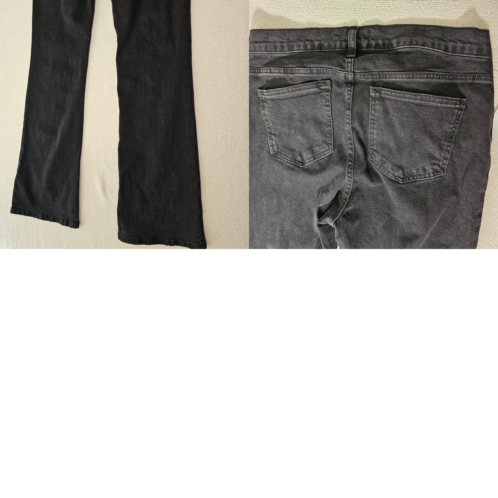 Asos ASOS Maternity Black Flare Jeans Women’s Size 6 Stretch Sides Comfy Size 28" / US 6 / IT 42 - 9 Thumbnail