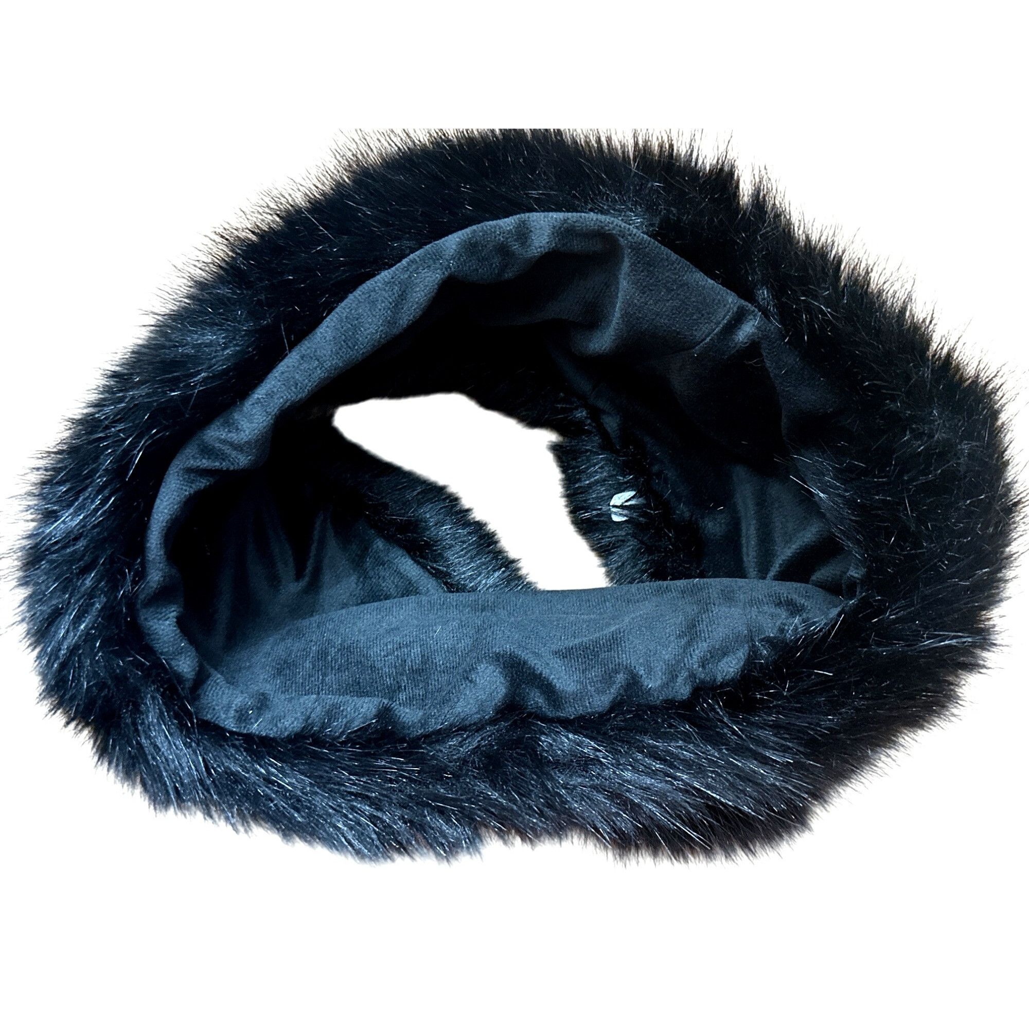 Other CCC Faux Fur Black Neck Warmer Scarf Muffler All Polyester F Size ONE SIZE - 2 Thumbnail