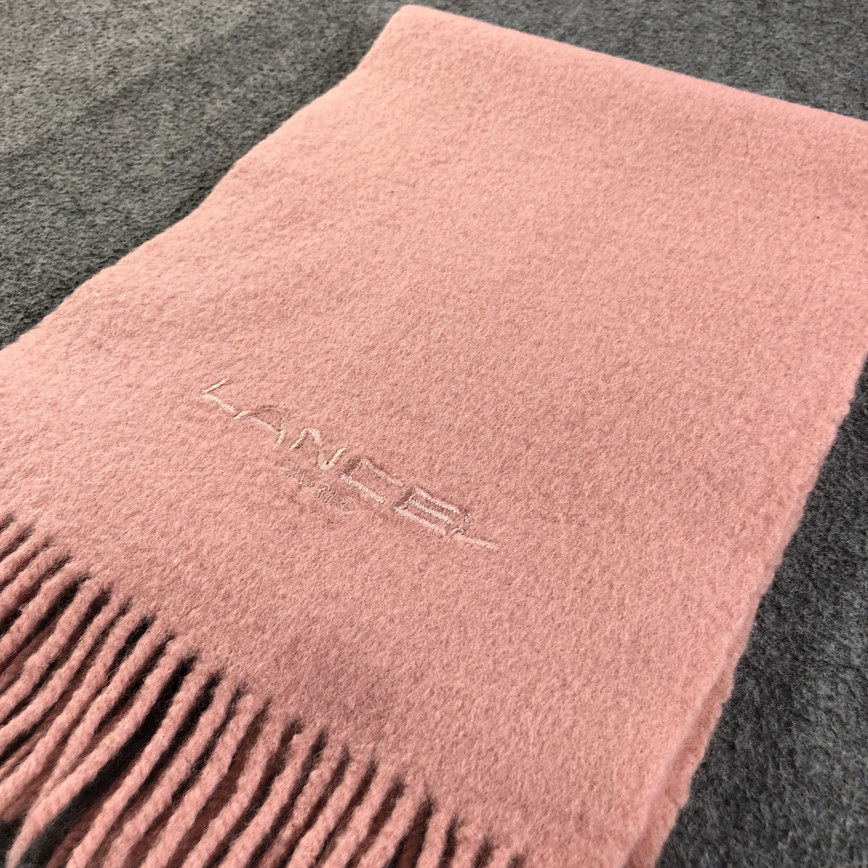 Lancel Lancel Pink Wool Scarf Muffler V1301 Size ONE SIZE - 3 Thumbnail