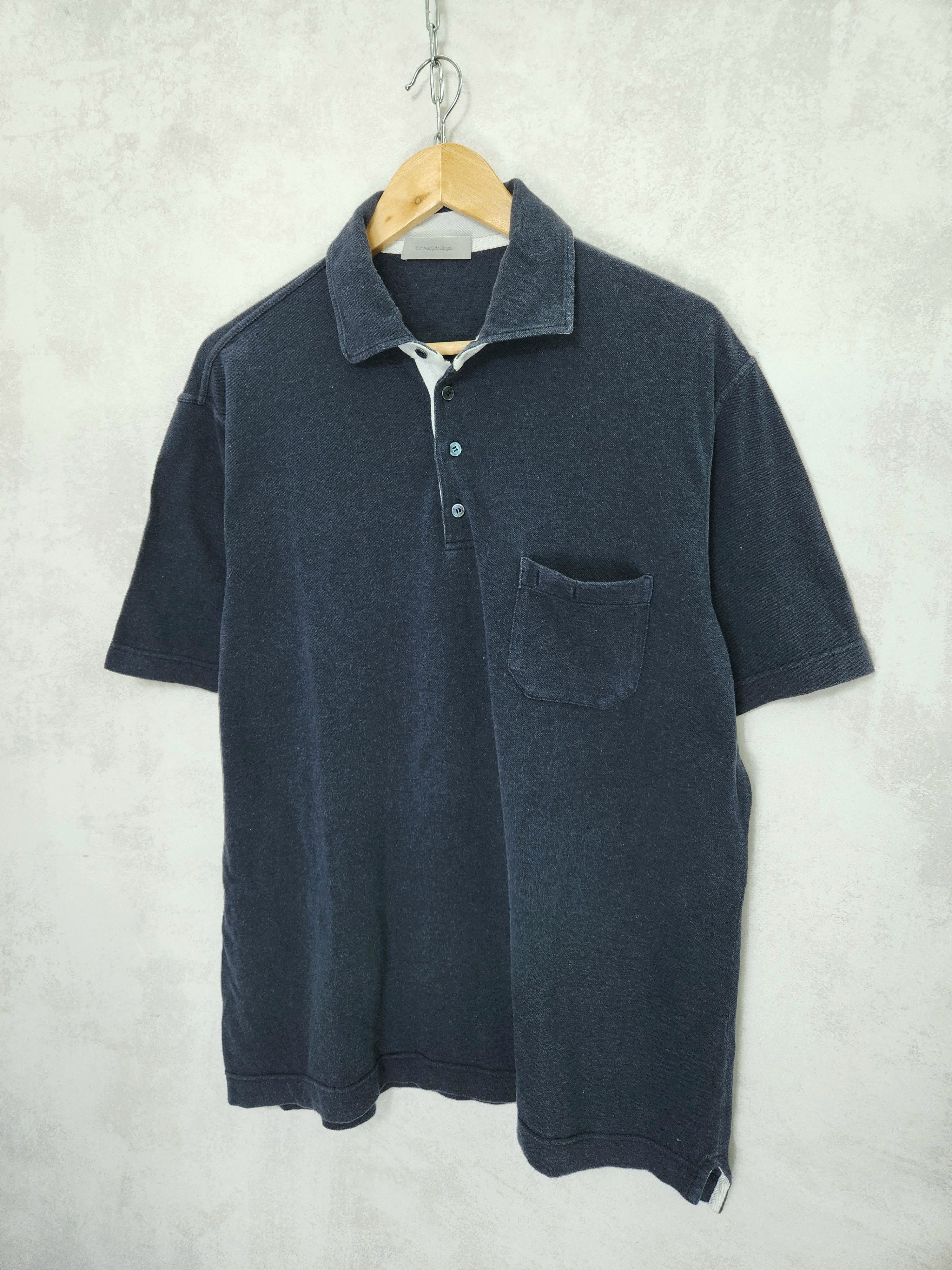 Designer Essential Ermenegildo Zegna Collared Polo Shirt Size US XL / EU 56 / 4 - 2 Thumbnail