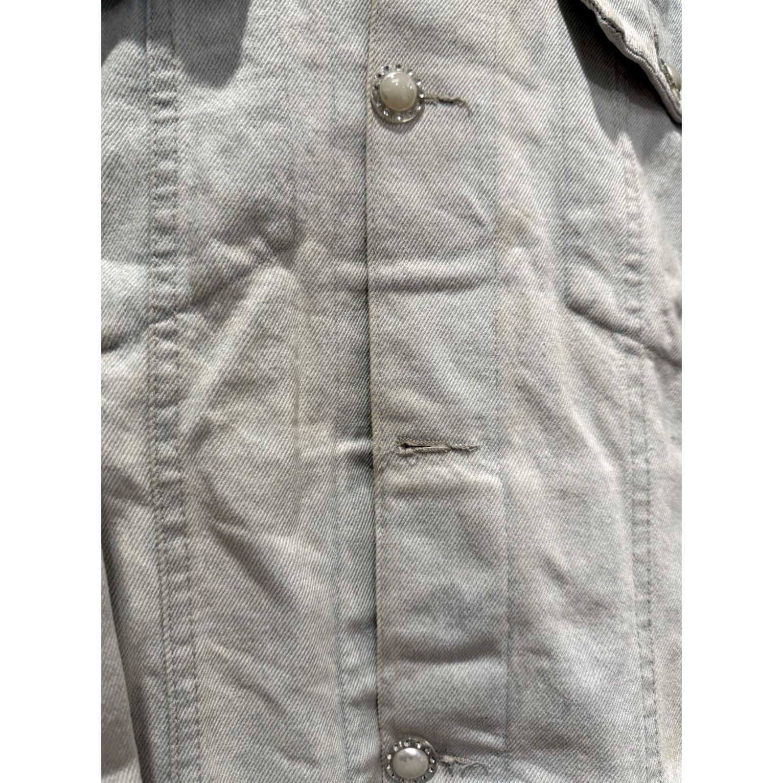 Denime VINTAGE Gonzo York City Skyline Airbrush Denim Jacket, 80s, Women XL, Blue, Denim, Jacket, 80s, Womens, York City Skyline, Basic Jacket, Vintage 80s Size 40" / US 18 - 6 Thumbnail