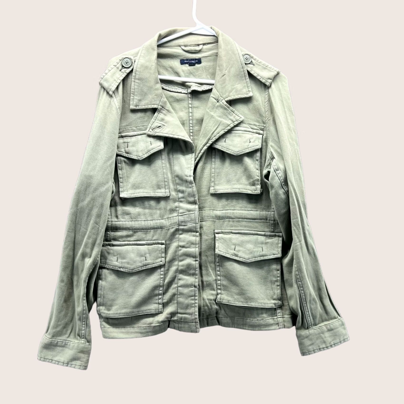 Tommy Hilfiger Tommy Hilfiger Jacket Women L Military Field Olive Green Pockets Canvas Size L / US 10 / IT 46 - 1 Thumbnail