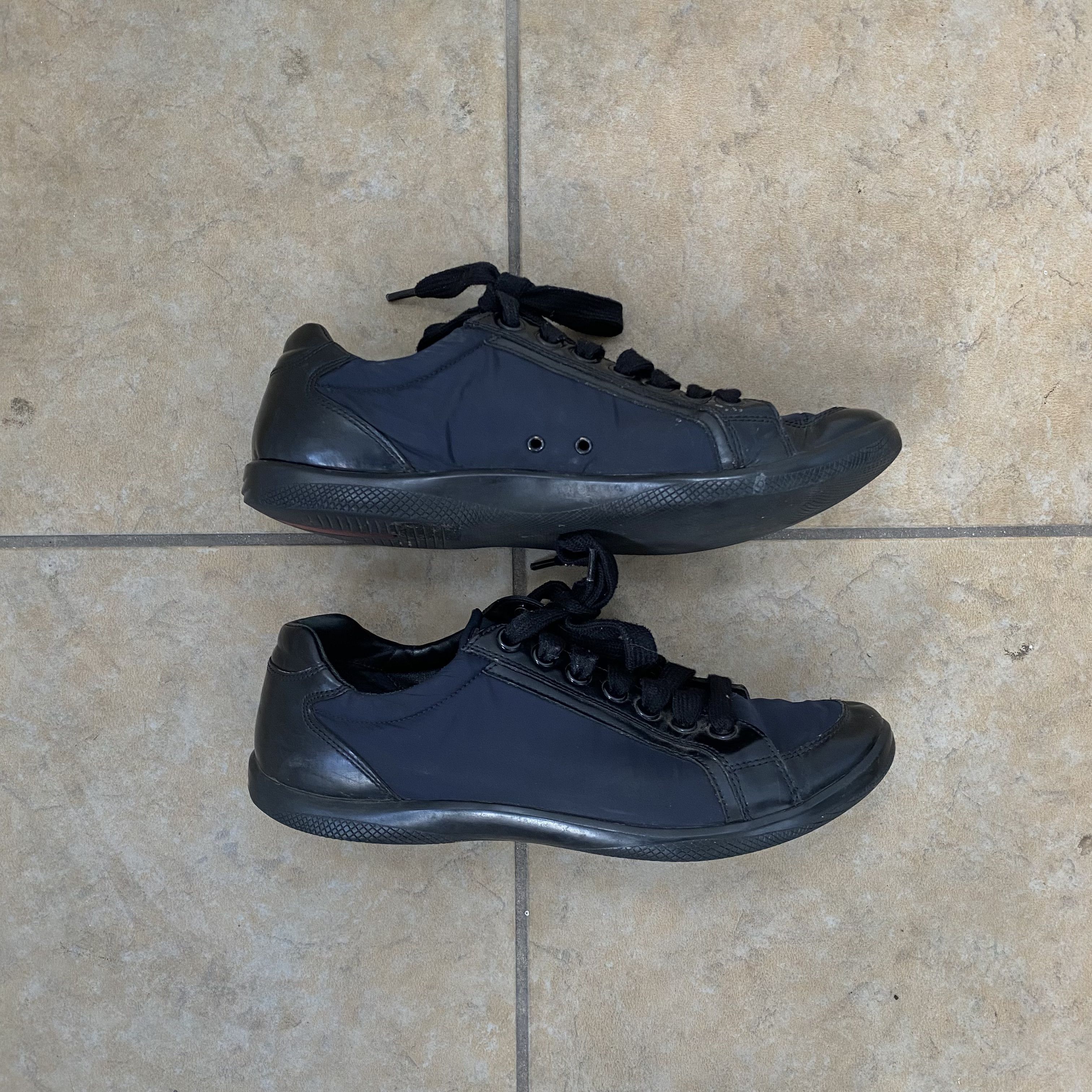 Prada Prada Nylon Leather Sneakers Size US 8 / EU 41 - 2 Thumbnail