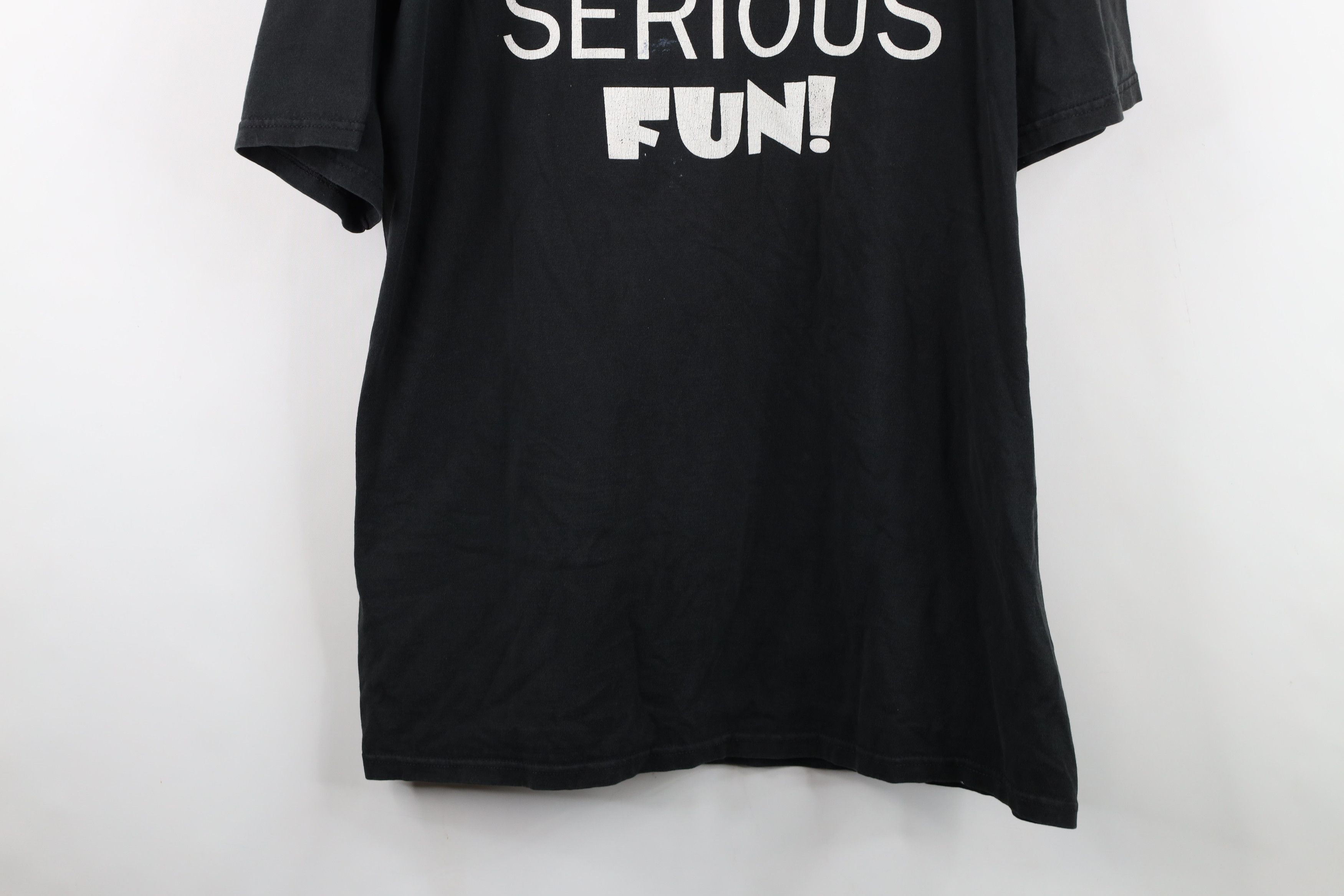 Vintage Vintage 90s Streetwear Music Is Serious Fun T-Shirt Black Size US XL / EU 56 / 4 - 3 Thumbnail