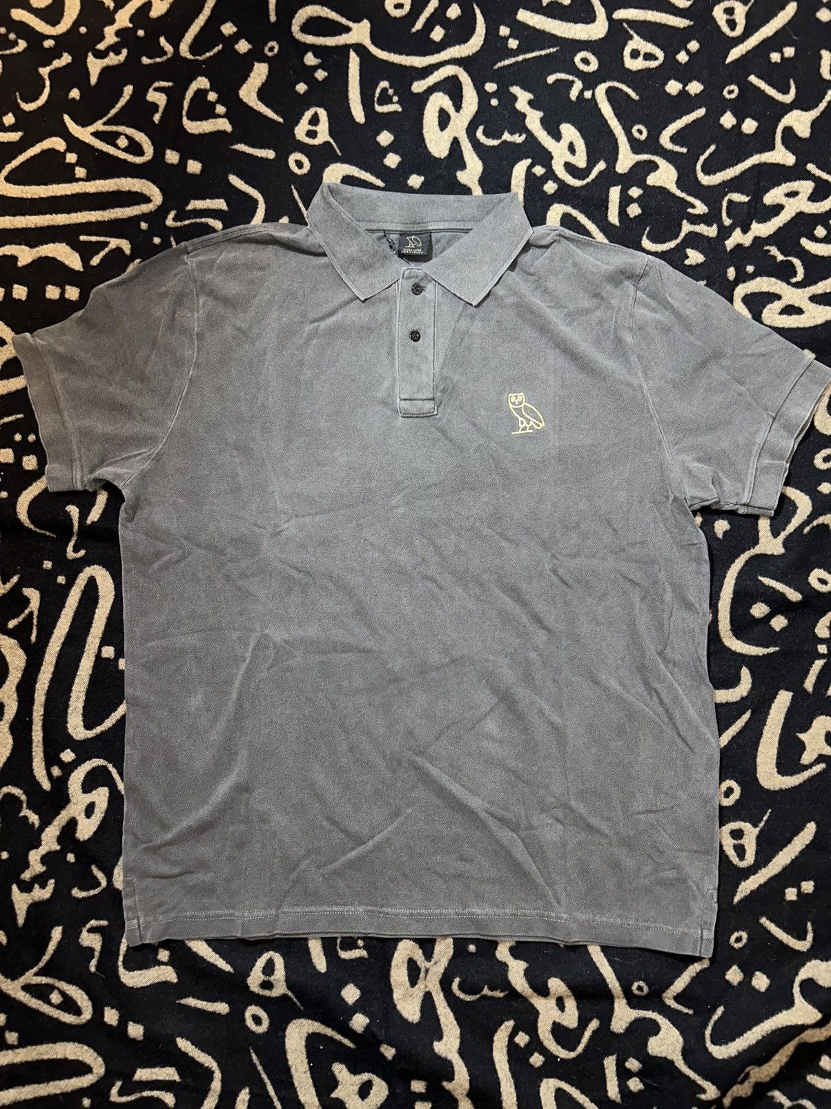 October's Very Own OVO GARMENT DYE BLACK POLO Size US XL / EU 56 / 4 - 2 Thumbnail