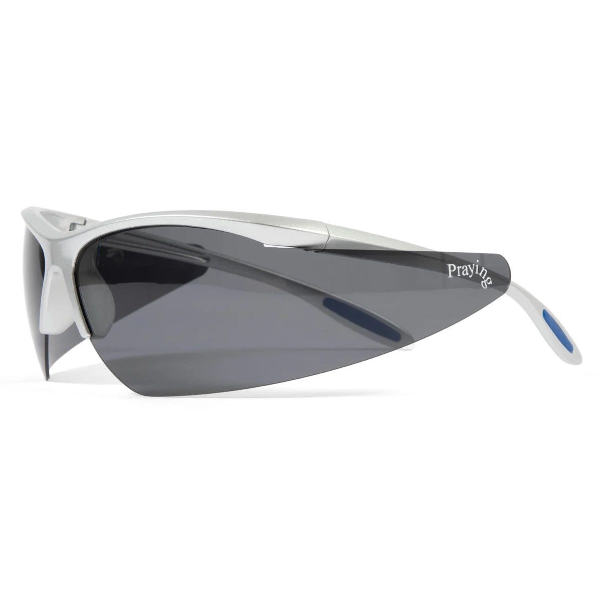 image of Praying Wrap Around Sunglasses in Black, Men's