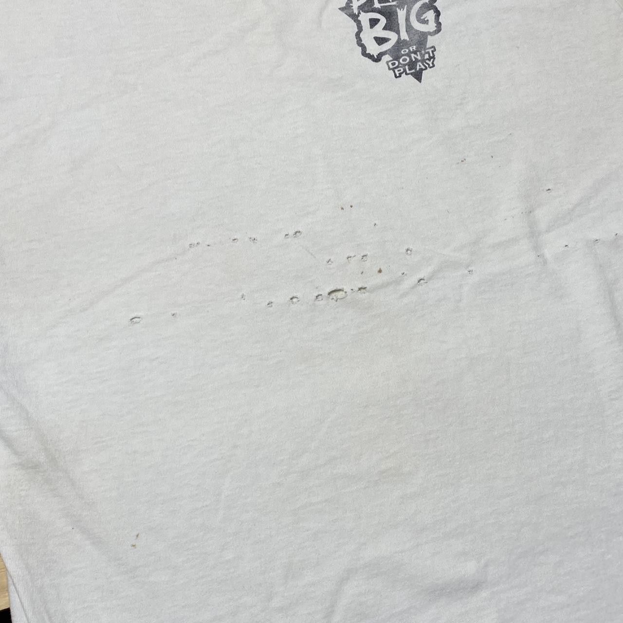 Fruit Of The Loom Vintage Big Play White Thrashed Baseball Tee Size Large Size US L / EU 52-54 / 3 - 4 Thumbnail