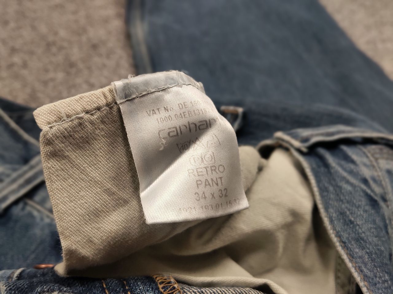 Carhartt Vintage 90's USA Carhartt Retro Distressed Faded Denim Jeans Size US 34 / EU 50 - 17 Thumbnail
