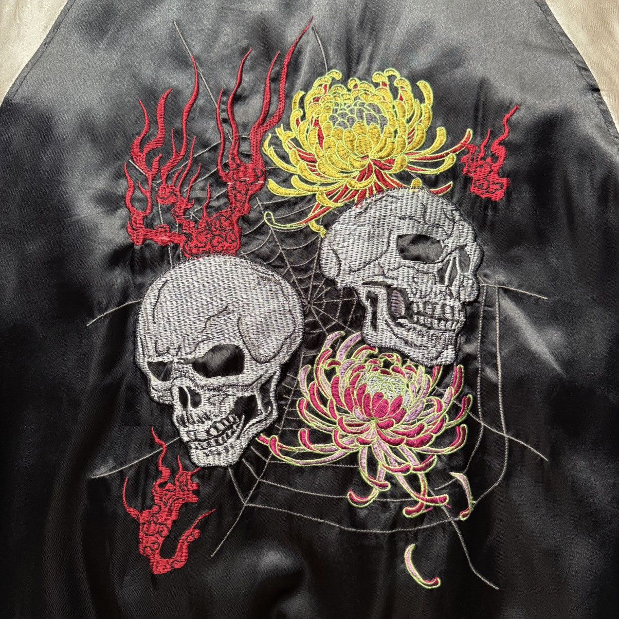 Vintage Vintage Japanese Brand Skull Sukajan Jacket Size US L / EU 52-54 / 3 - 6 Thumbnail