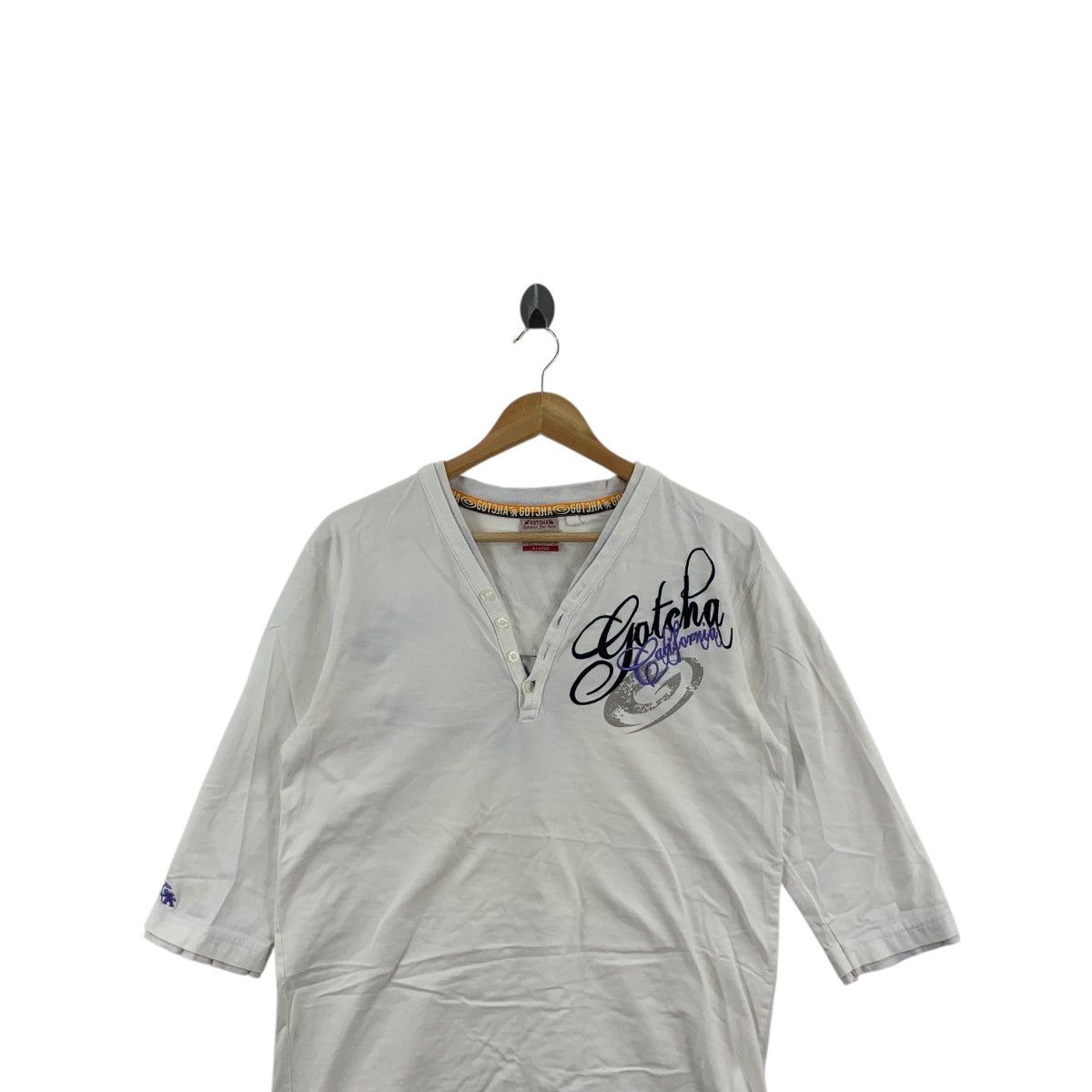 Gotcha GOTCHA CALIFORNIA Weather Proven Henley Tee Shirt Top Size XL / US 12-14 / IT 48-50 - 2 Thumbnail