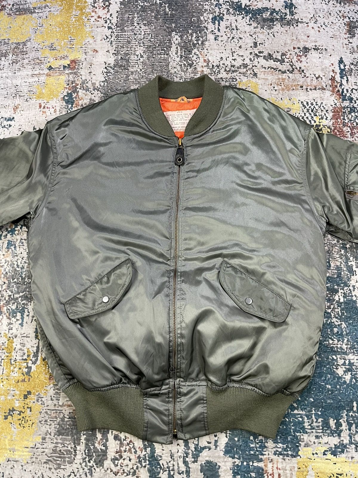 Vintage Houston Military Jumper Field Pile Bomber Jacket Size US M / EU 48-50 / 2 - 2 Thumbnail