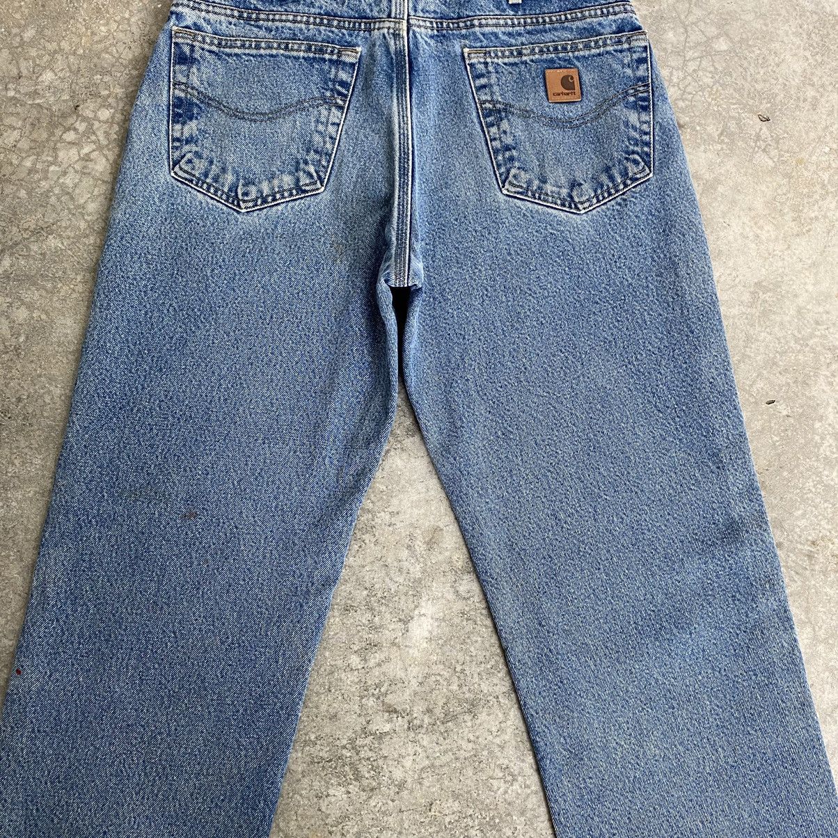 VTG Carhartt Blanket Lined Relaxed Fit Light Blue Jeans
