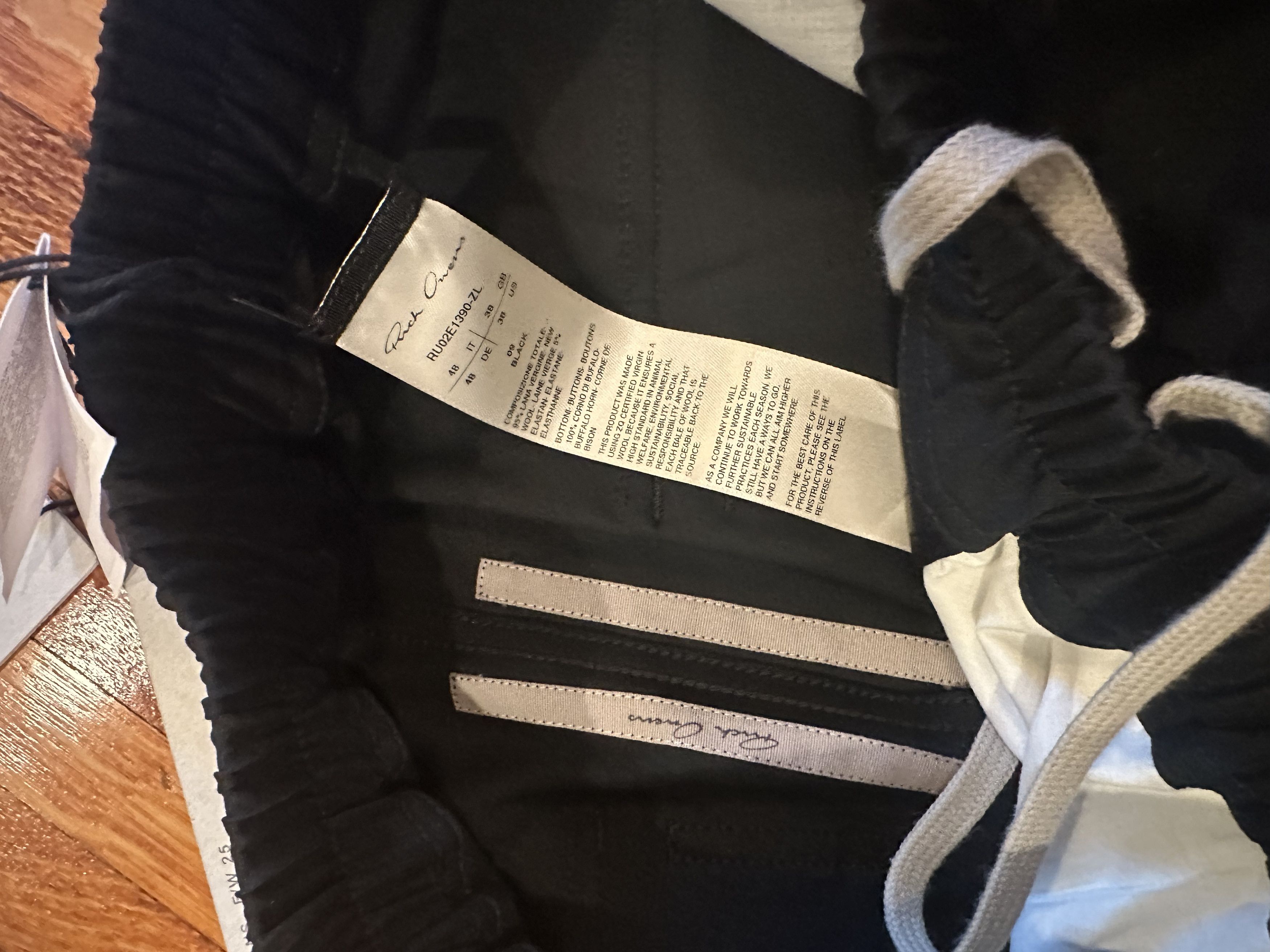 Rick Owens Rick Owens Men's FW25 Concordians Wool Drawstring Pants Size US 32 / EU 48 - 3 Thumbnail