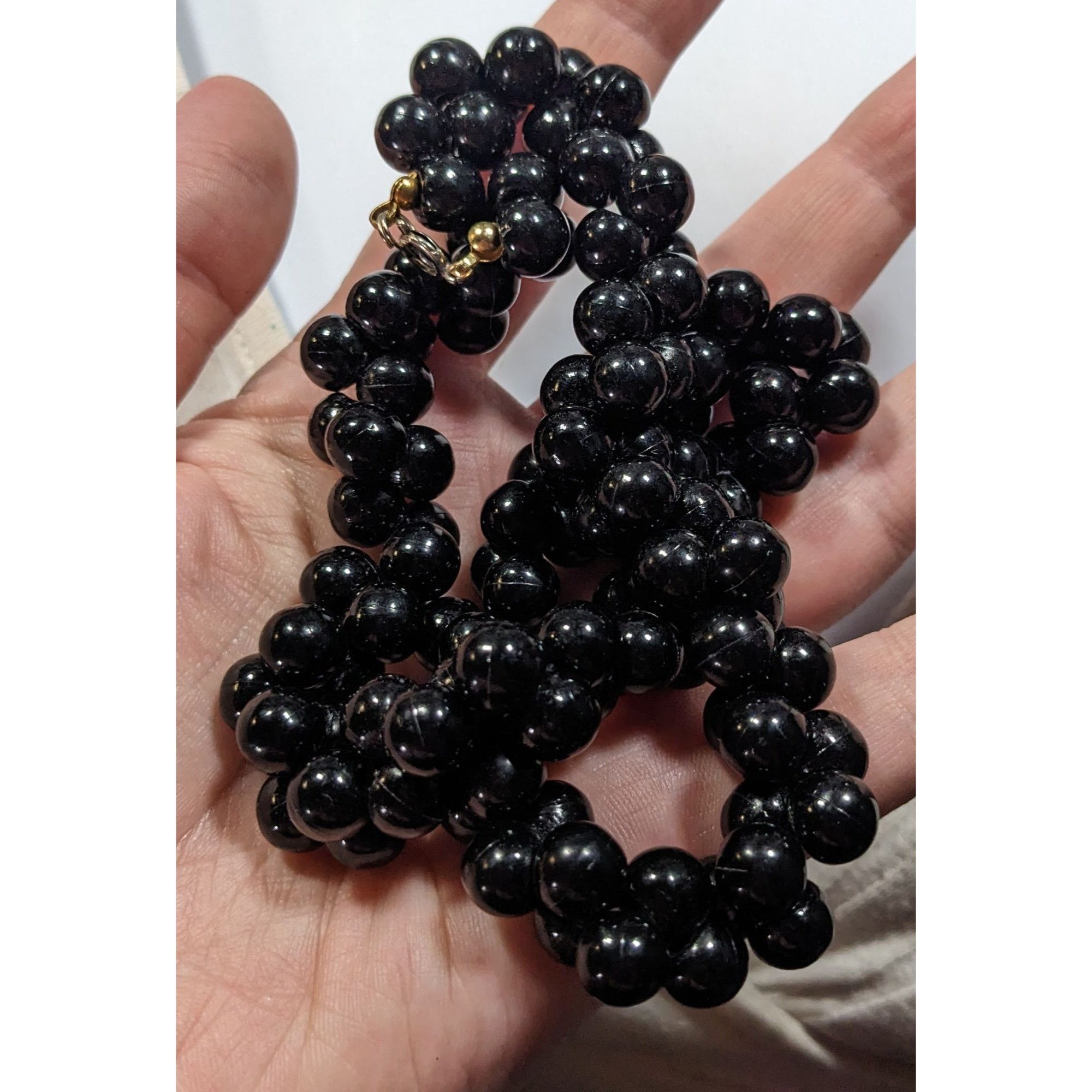 Other Vintage Elegant Black Beaded Costume Necklace Size ONE SIZE - 3 Thumbnail
