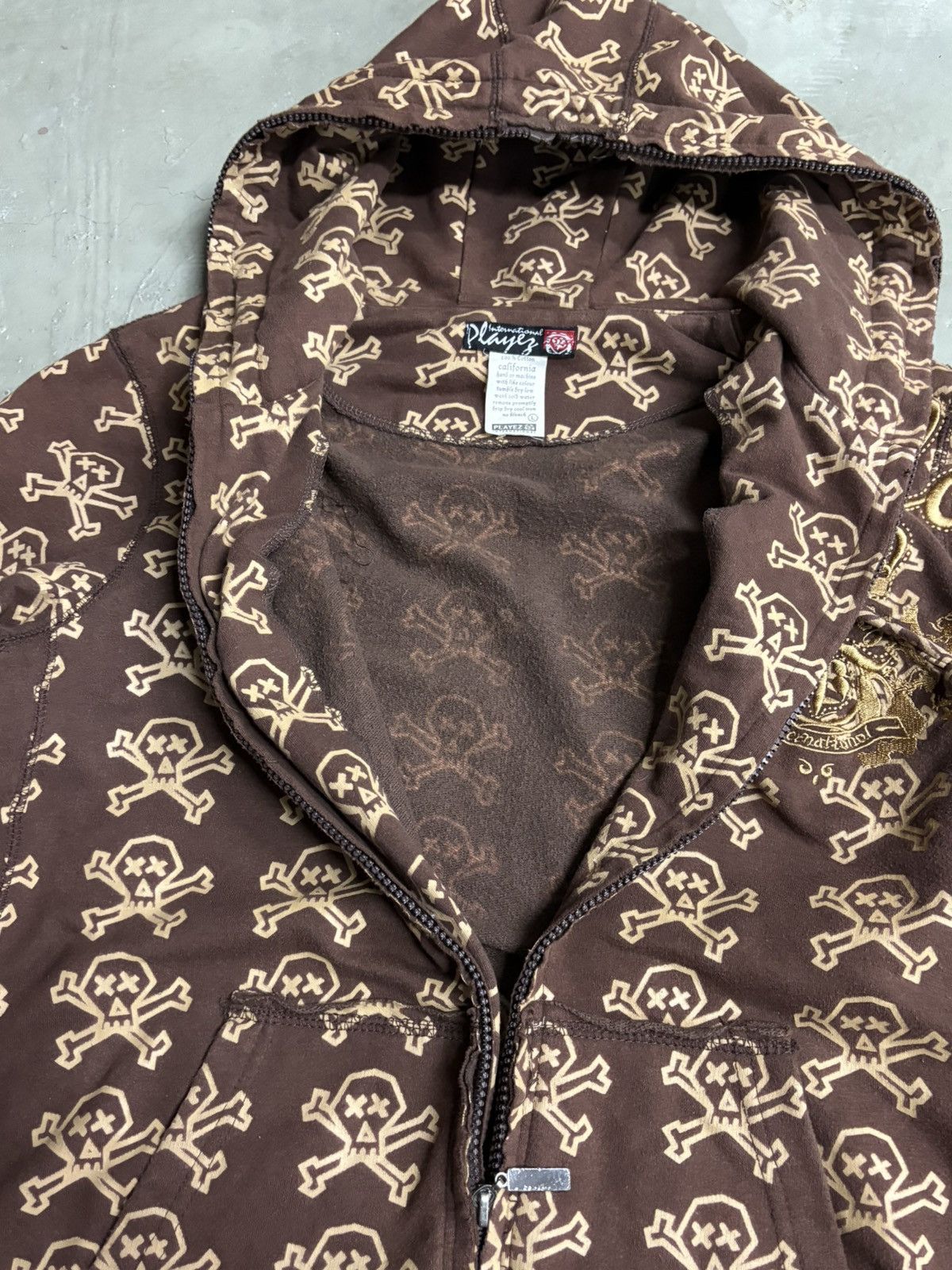 KMRii International Playez Skulls Stussy Inspired hoodie distress Size US L / EU 52-54 / 3 - 13 Thumbnail