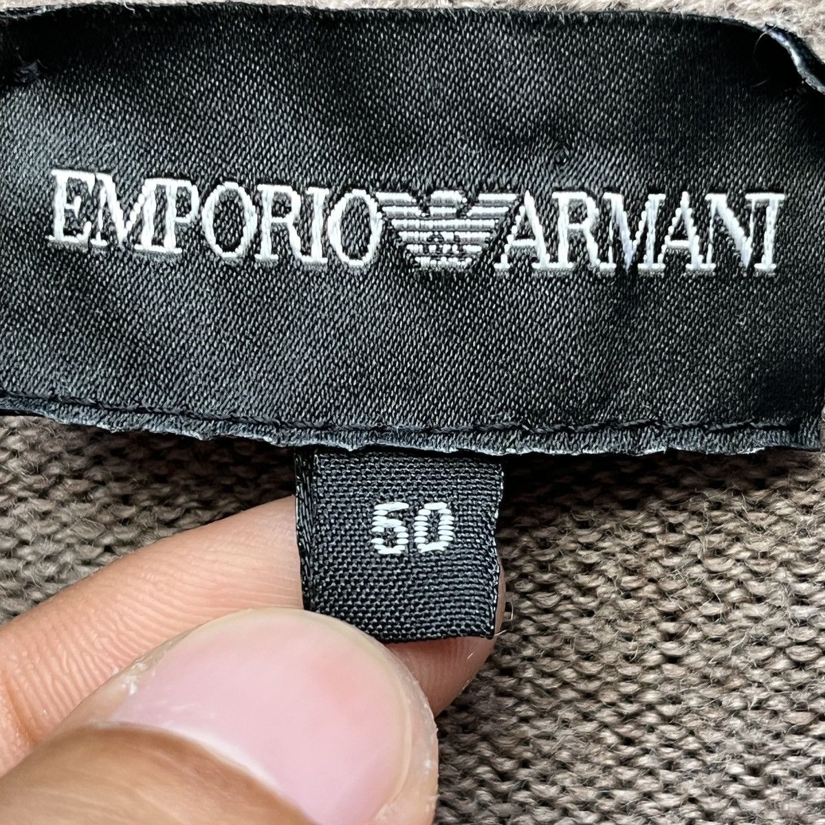 Emporio Armani 00’s Emporio Armani Hybrid Knitted Hoodie Size US M / EU 48-50 / 2 - 3 Thumbnail