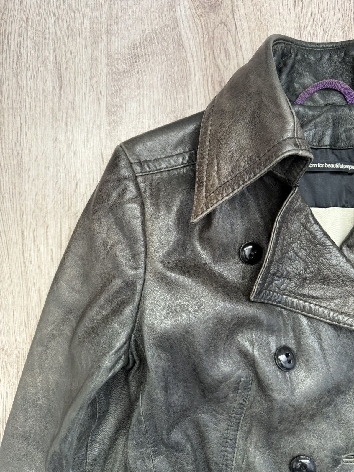 DRYKORN Drykorn NAKY Leather Jacket Ws Size 2 Green Double Breasted Size S / US 4 / IT 40 - 6 Thumbnail