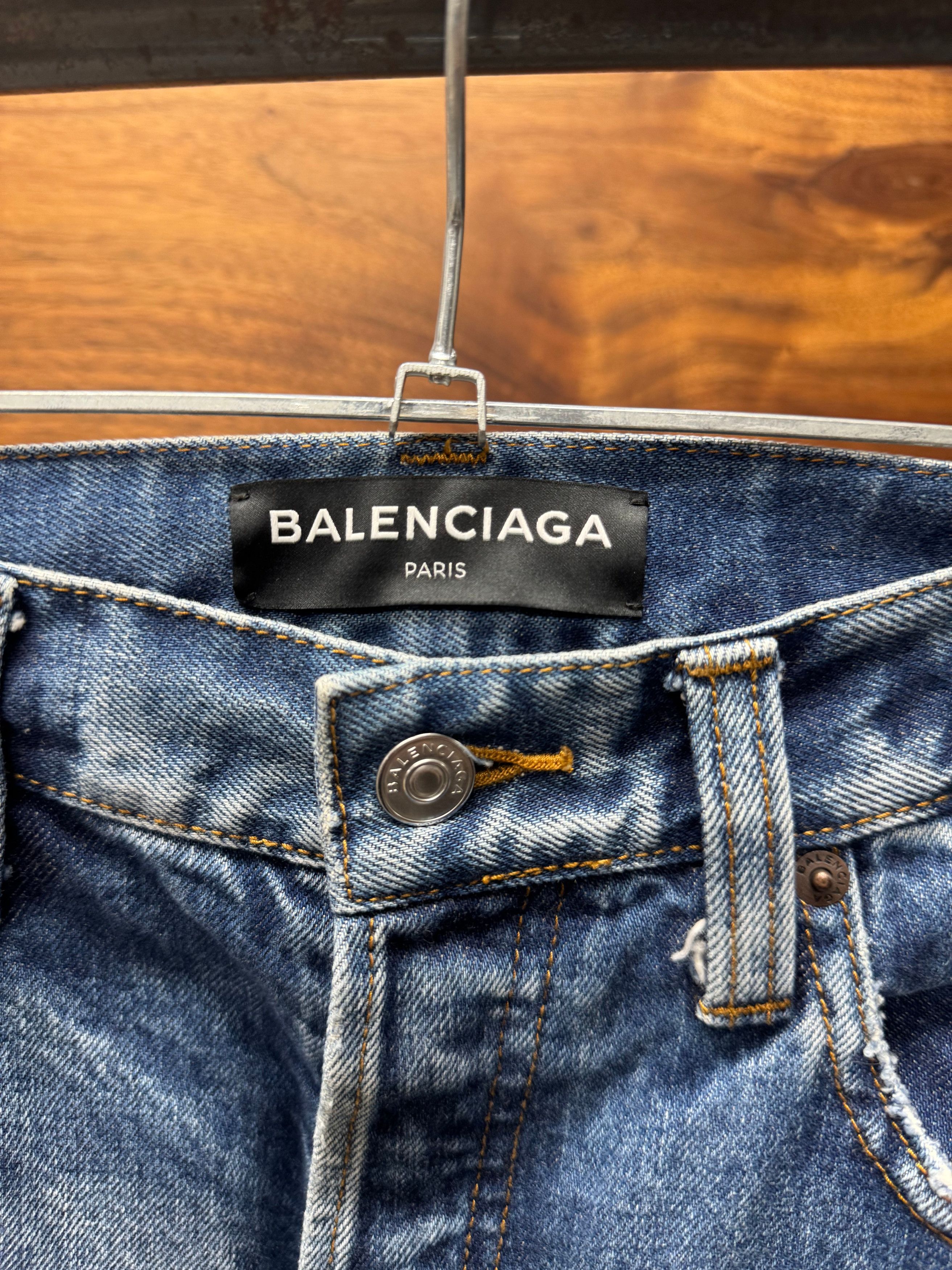Balenciaga Balenciaga ‘Washed Blue’ Faded Bootcut Denim Size US 32 / EU 48 - 3 Thumbnail