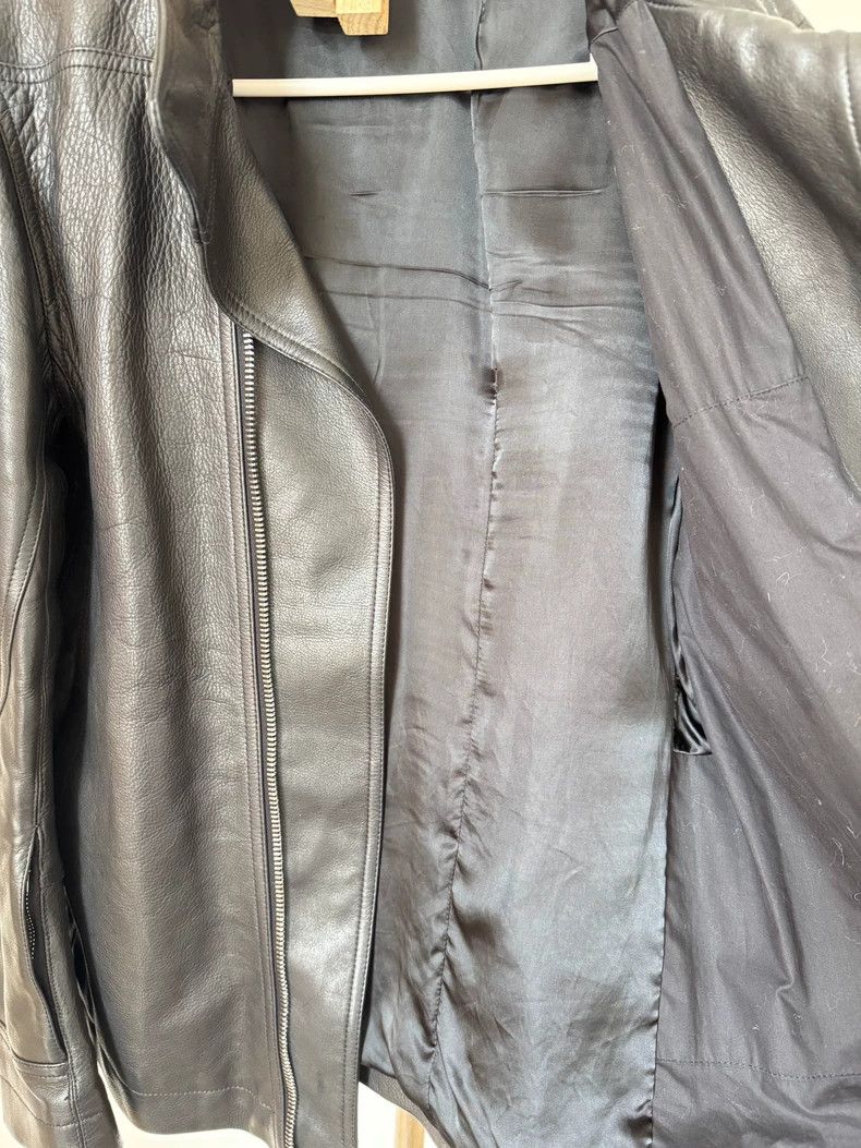 Rick Owens Rick Owens Black leather jacket Size US XXS / EU 40 - 4 Thumbnail