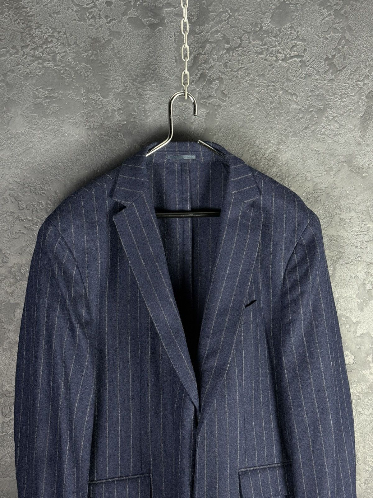 Hackett Hackett London Pinstripes Wool Men’s Blazer Jacket Size 46R - 2 Thumbnail