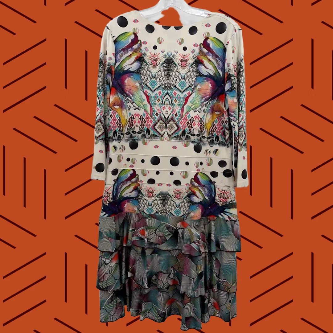 Mango Tango Mango Ivory Knee Length Long Sleeve Dress Medium Size M / US 6-8 / IT 42-44 - 1 Thumbnail