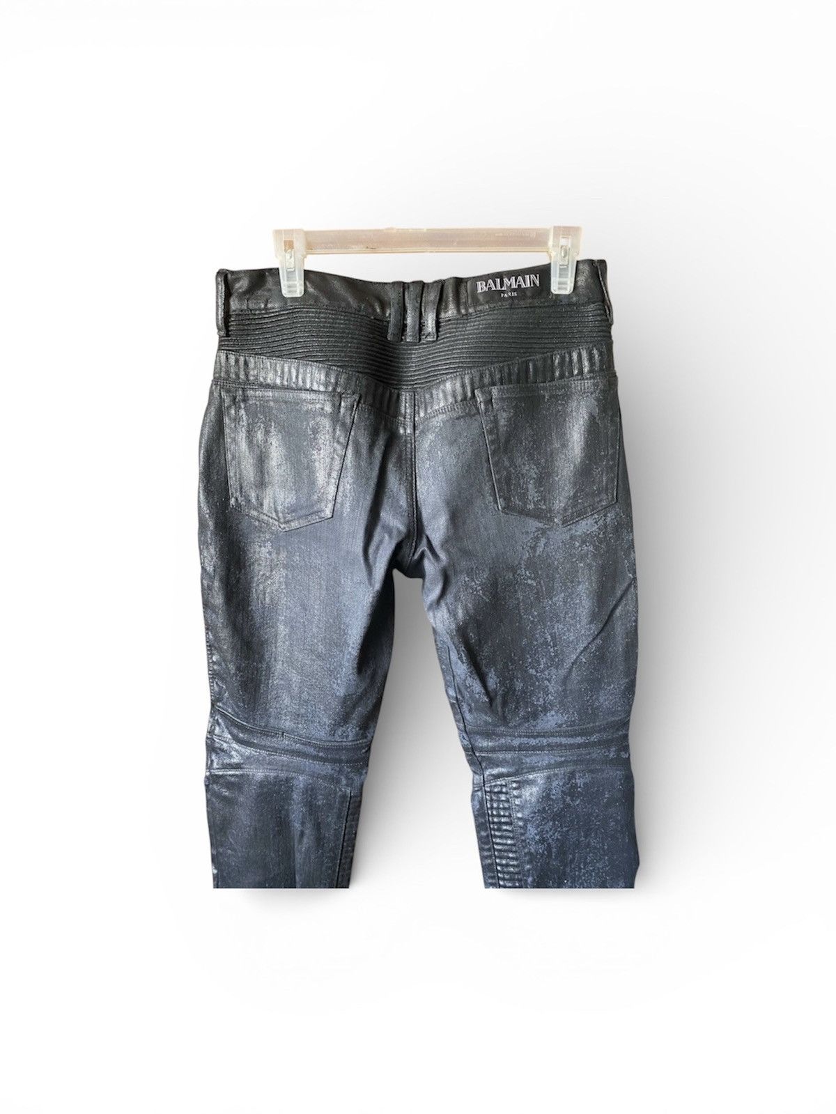 Balmain BALMAIN F/W ‘16 4-ZIP COATED BIKER DENIM JEANS Size US 34 / EU 50 - 11 Thumbnail