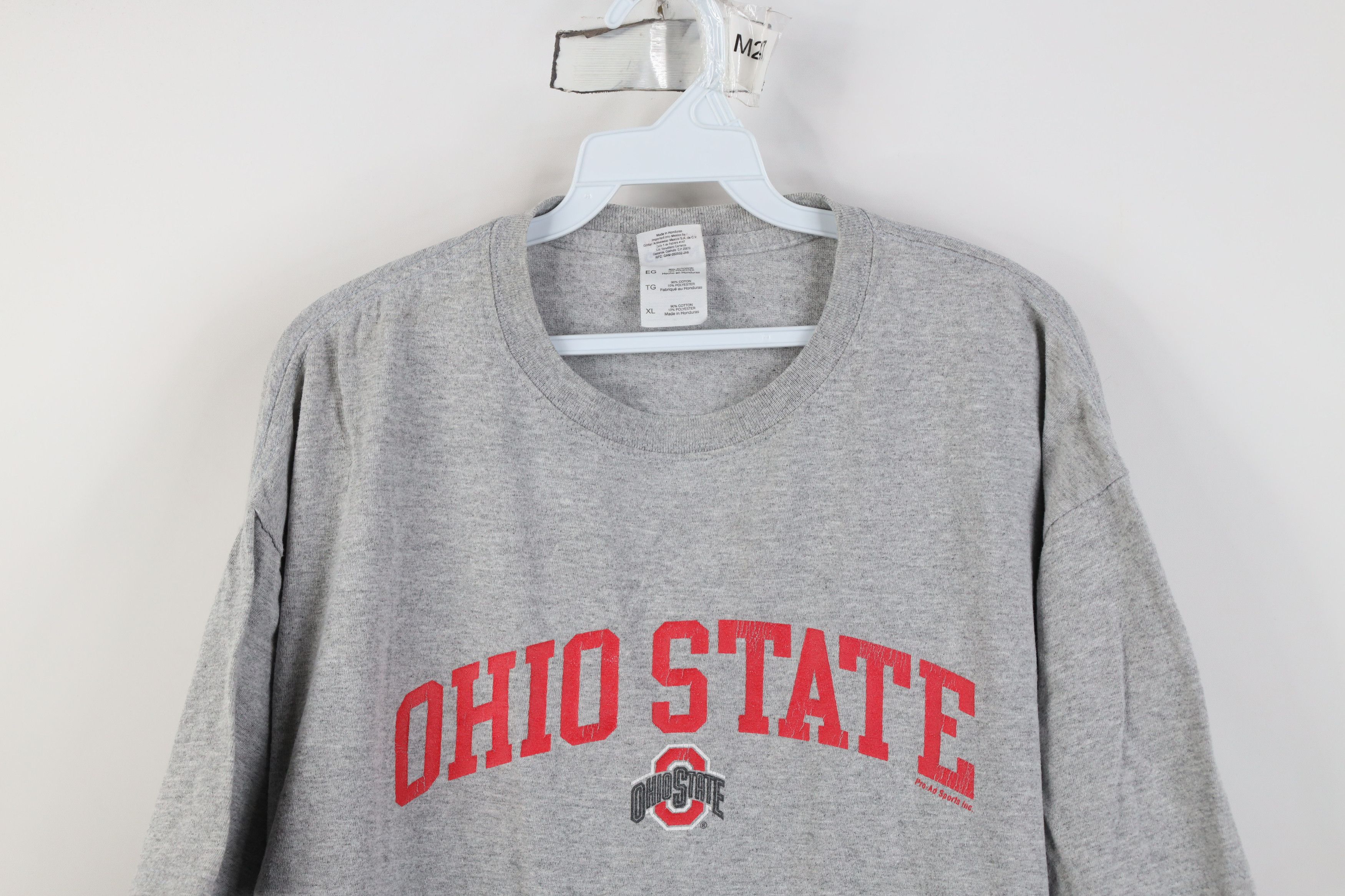 Vintage Vintage 90s Y2K Ohio State University T-Shirt Heather Gray Size US XL / EU 56 / 4 - 2 Thumbnail