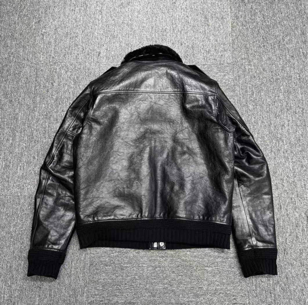 Yves Saint Laurent YSL Black Shearling Leather Jacket for Men. Size US M / EU 48-50 / 2 - 2 Thumbnail