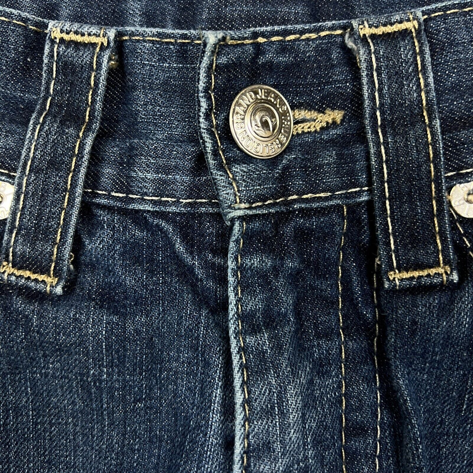 True Religion × Vintage True Religion Jeans 34x29 Straight World Tour USA Denim Pant Size US 34 / EU 50 - 4 Thumbnail