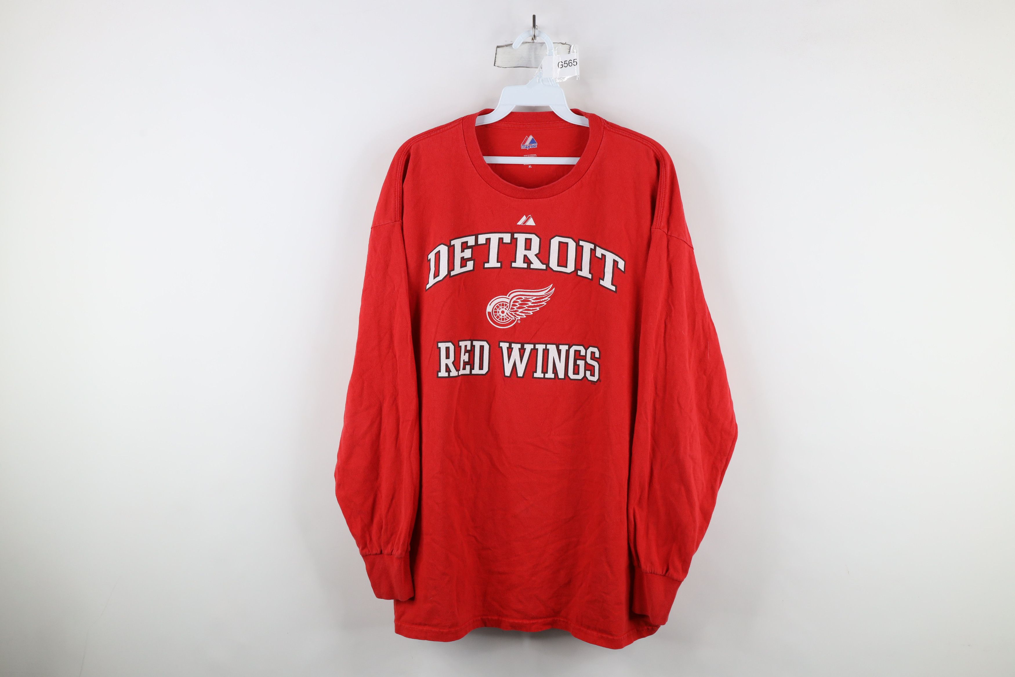 Majestic Vintage Vintage Majestic Red Wings Hockey Long Sleeve T Shirt Red Grailed