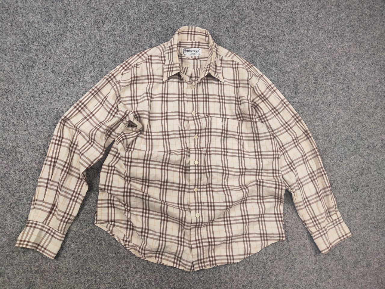 Burberry Burberrys Vintage 90's Nova Check Button long sleeve shirt Size US M / EU 48-50 / 2 - 7 Thumbnail
