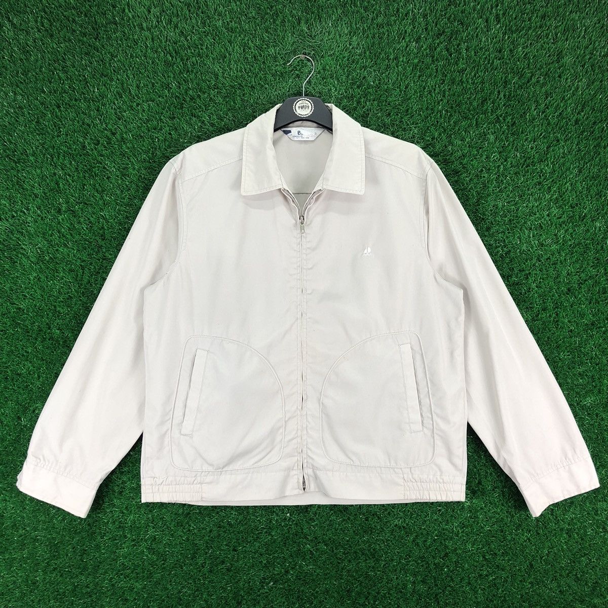 image of Rockability x Vintage 80's Drizzler D Pocket Rockabilly Zipper Jacket in All Nude (Size Medium)