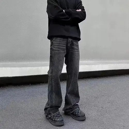 Japanese Brand × Jean Washed Black Stacked Denim Jeans Size US 32 / EU 48 - 1 Thumbnail