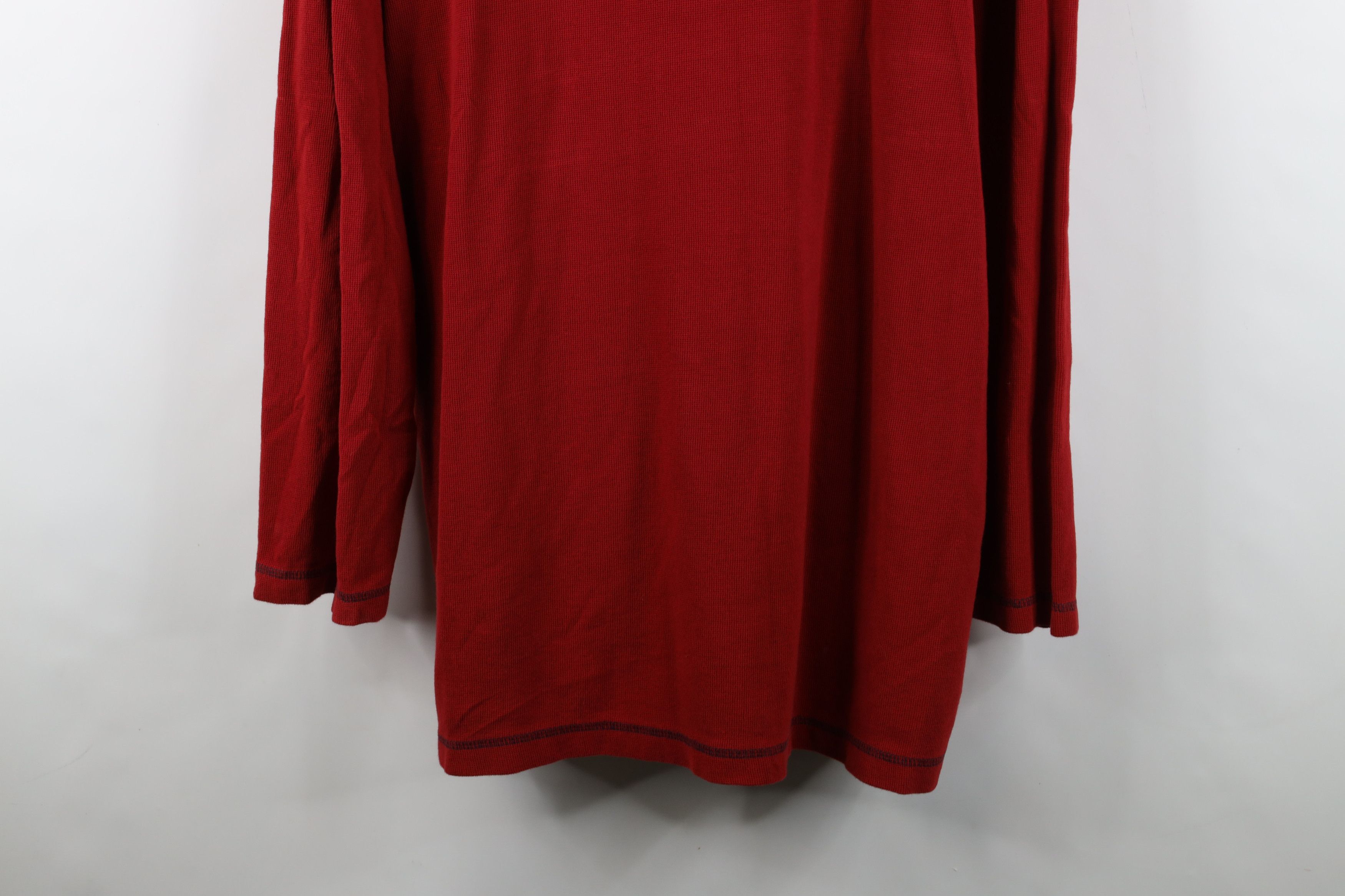 Nautica Vintage Nautica Thermal Waffle Knit Long Sleeve T-Shirt Red Size US XXL / EU 58 / 5 - 3 Thumbnail