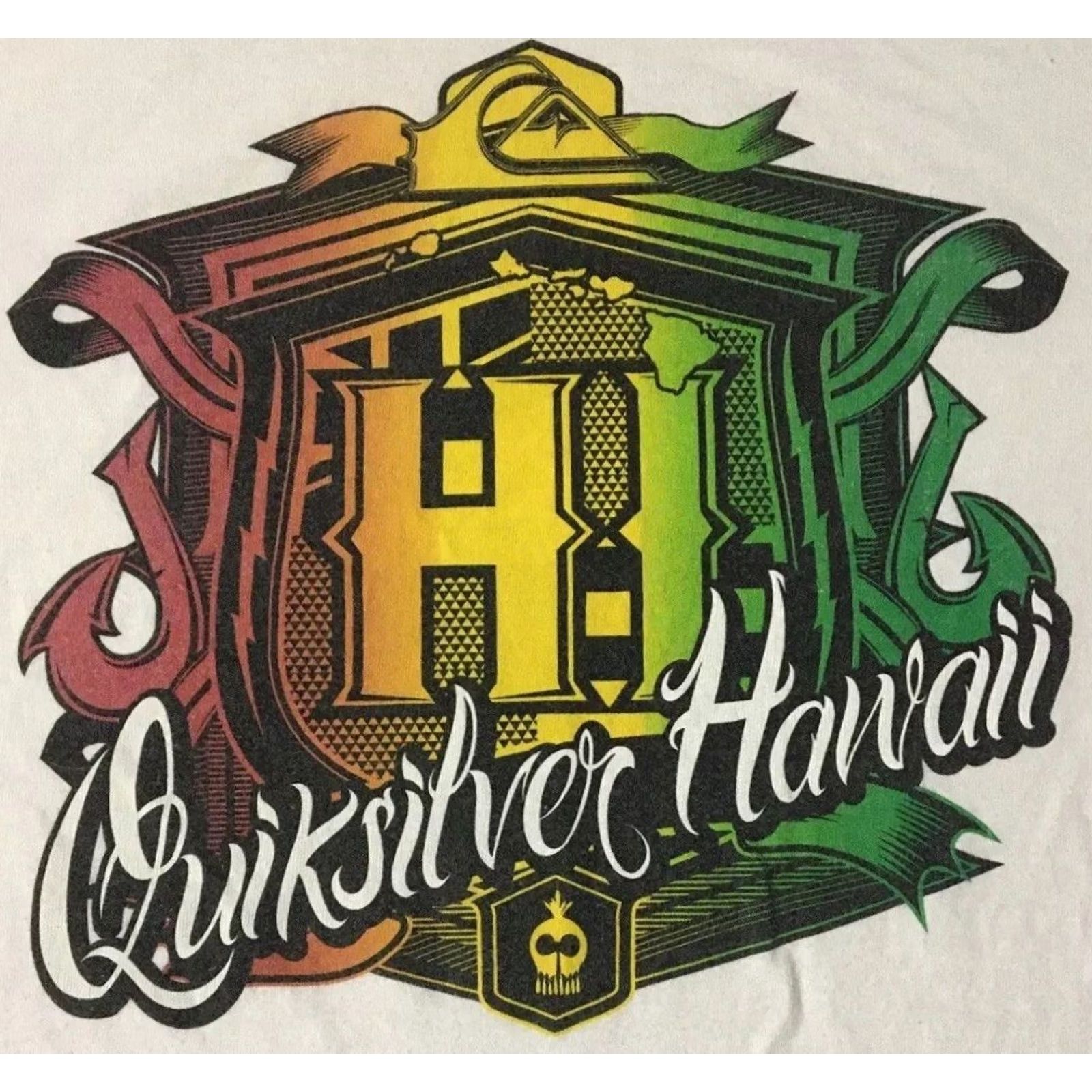 Billabong VINTAGE Quiksilver Hawaii Faded Rasta Shirt XL Surf Beach Grunge 90s Y2K Billabong Ocean Pacific TC Mens T-Shirt White Short Sleeve Graphic Tee Size US XL / EU 56 / 4 - 2 Thumbnail