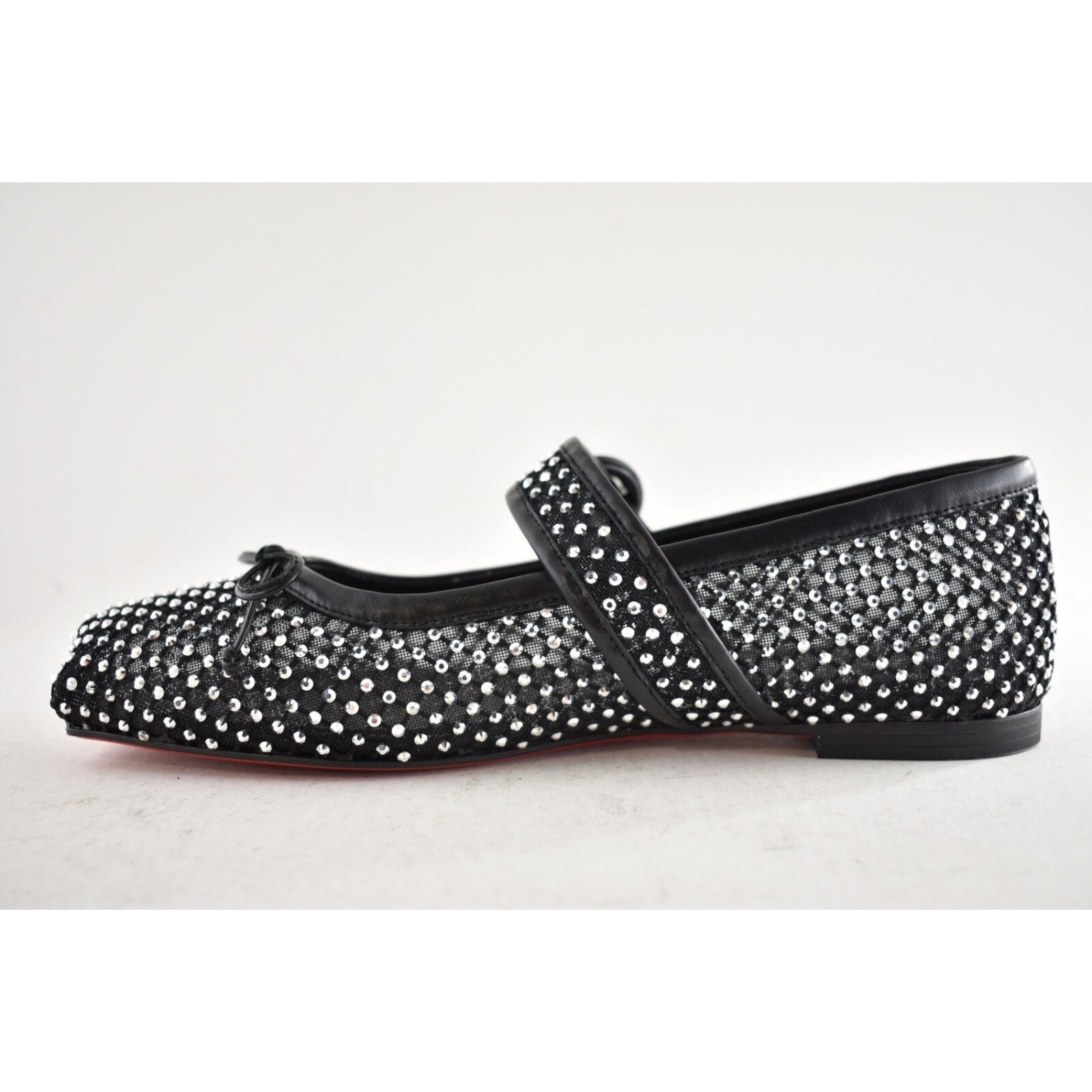 Christian Louboutin Christian Louboutin Mamastrapitina Flat Black Crystal Mesh Size US 8.5 / IT 38.5 - 16 Thumbnail