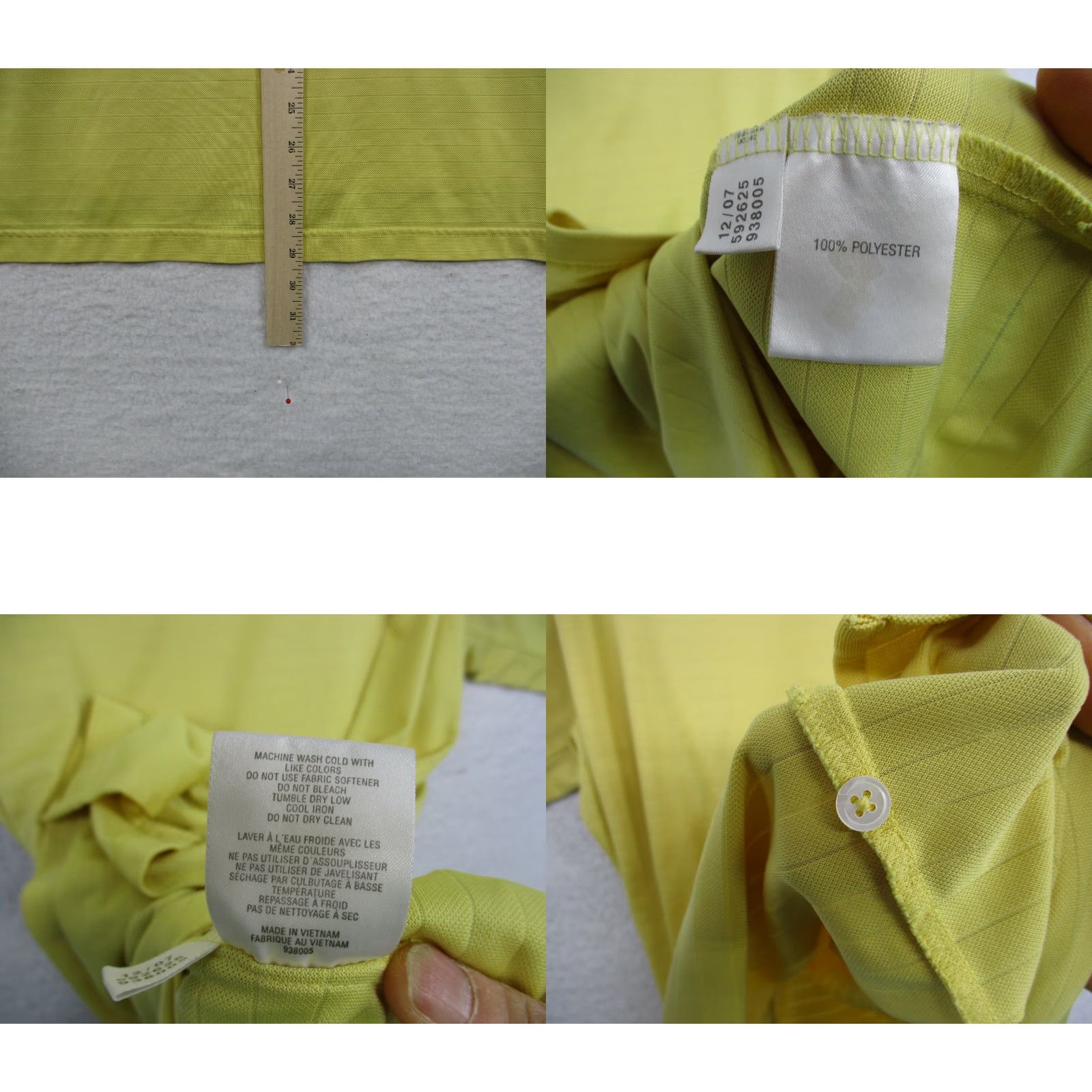 Adidas Adidas Climacool Polo Shirt - Large Mens Short Sleeve Yellow Golf Logo Shirt Size US L / EU 52-54 / 3 - 8 Thumbnail